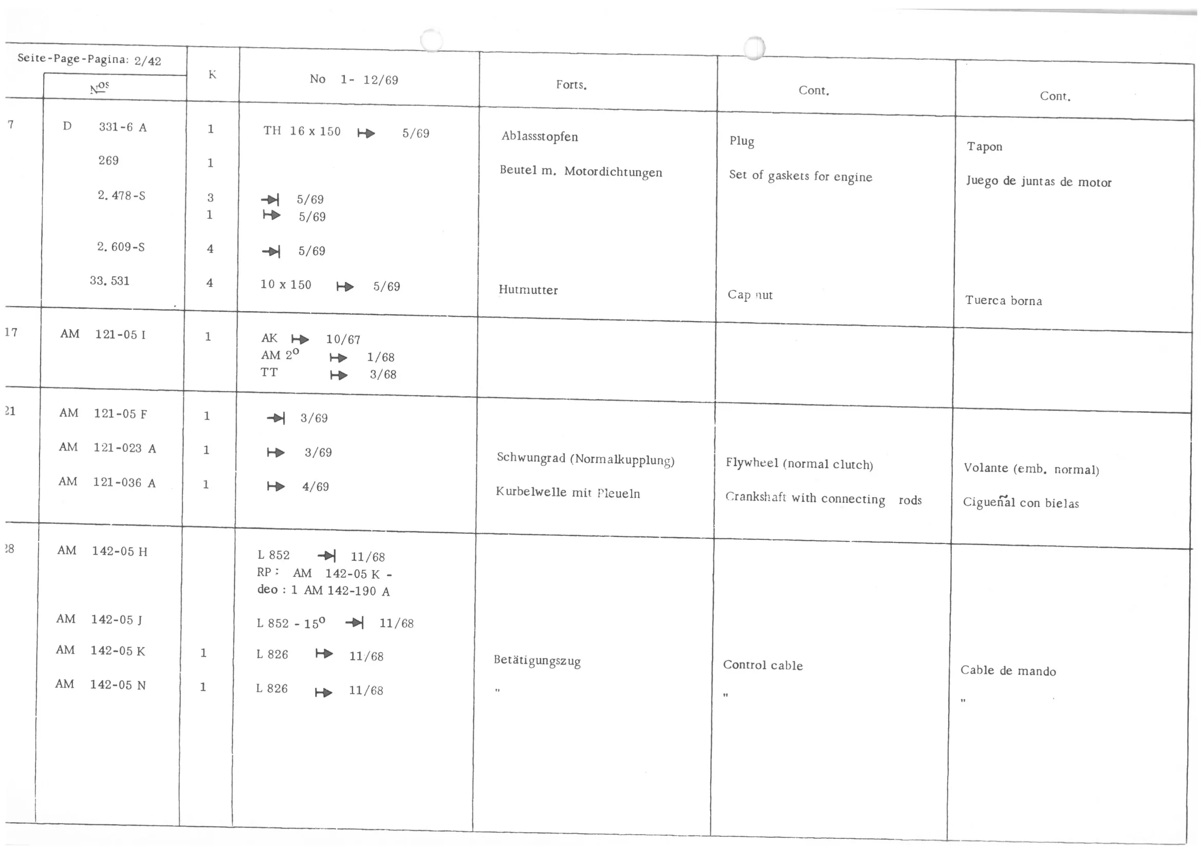 , page 4 of 647 — 486 Parts Catalogue — Ami 6