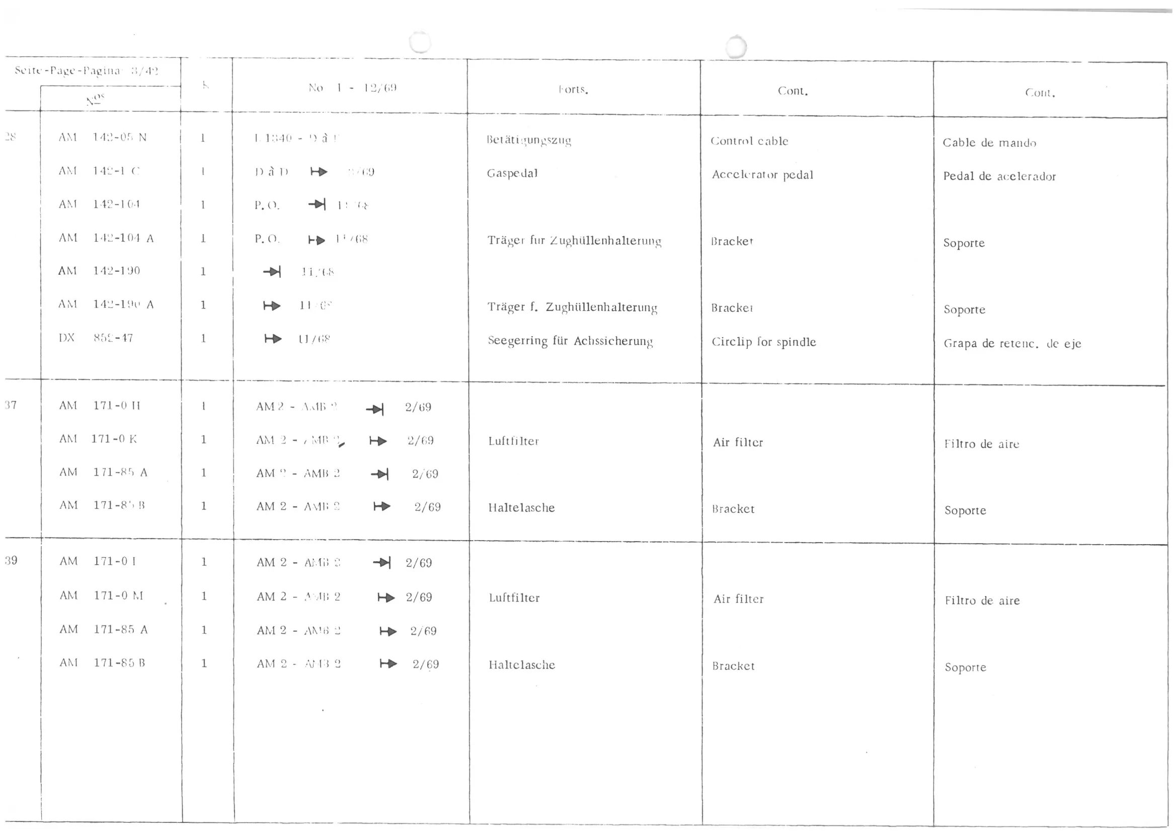 , page 5 of 647 — 486 Parts Catalogue — Ami 6