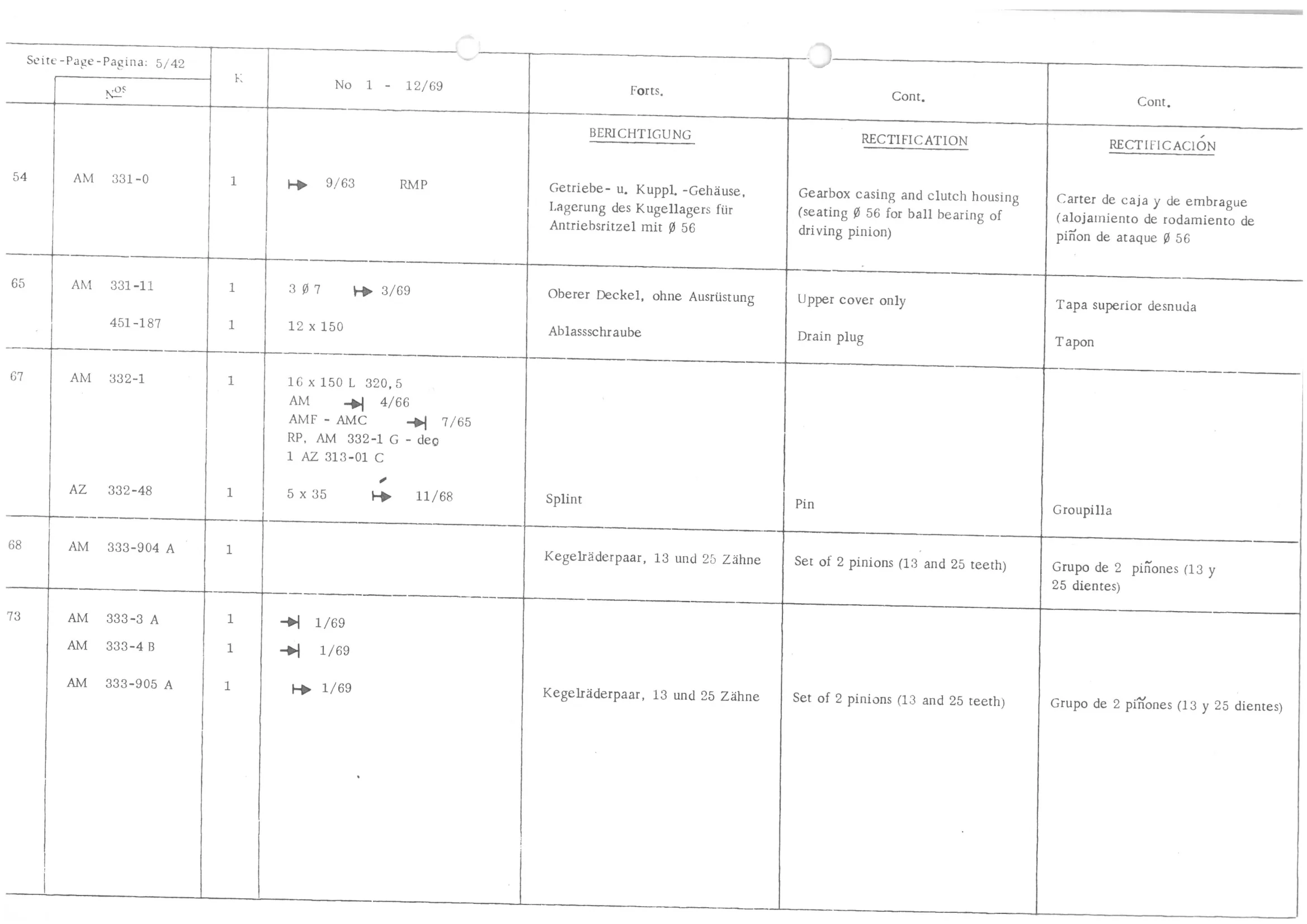 , page 7 of 647 — 486 Parts Catalogue — Ami 6