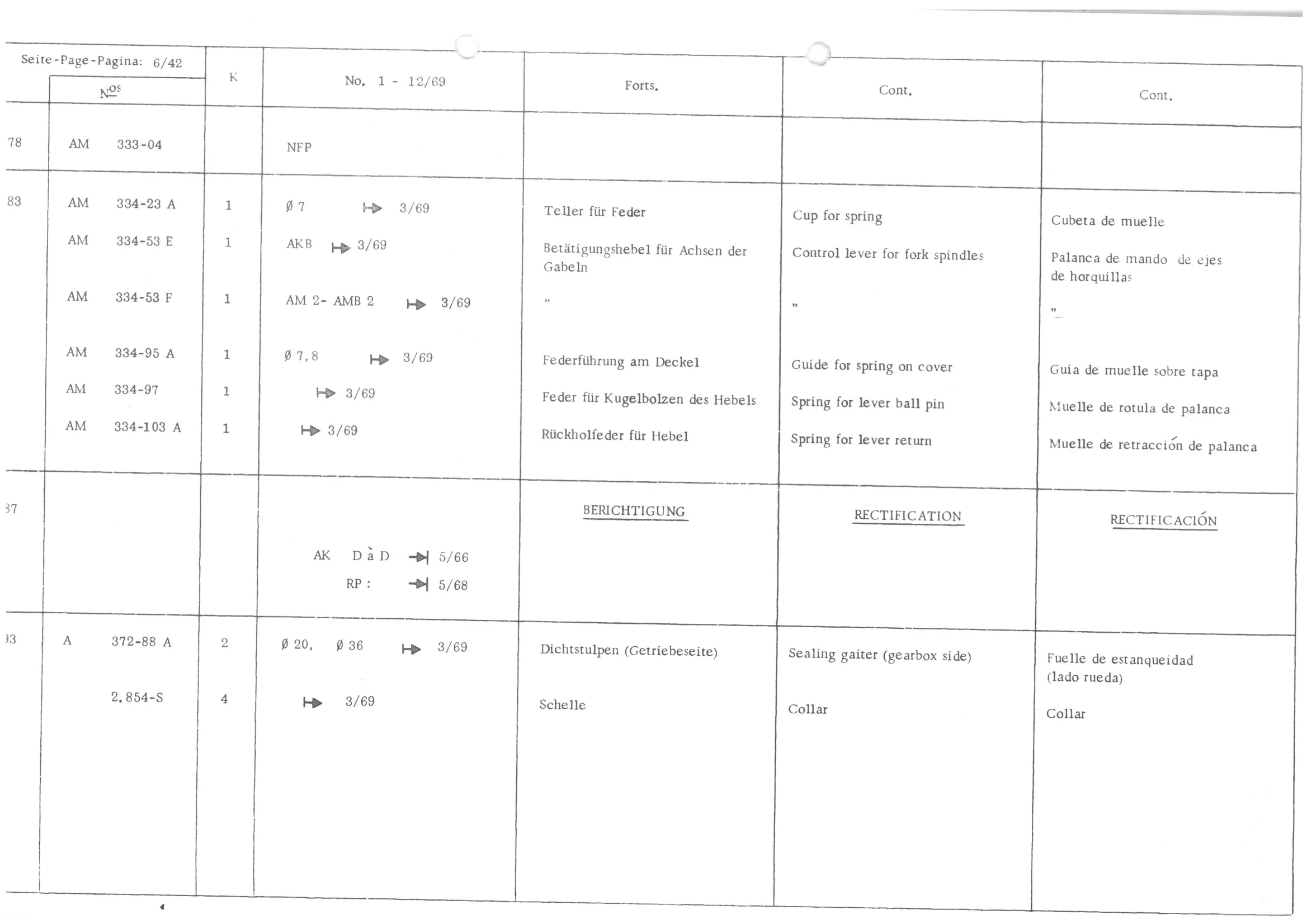 , page 8 of 647 — 486 Parts Catalogue — Ami 6