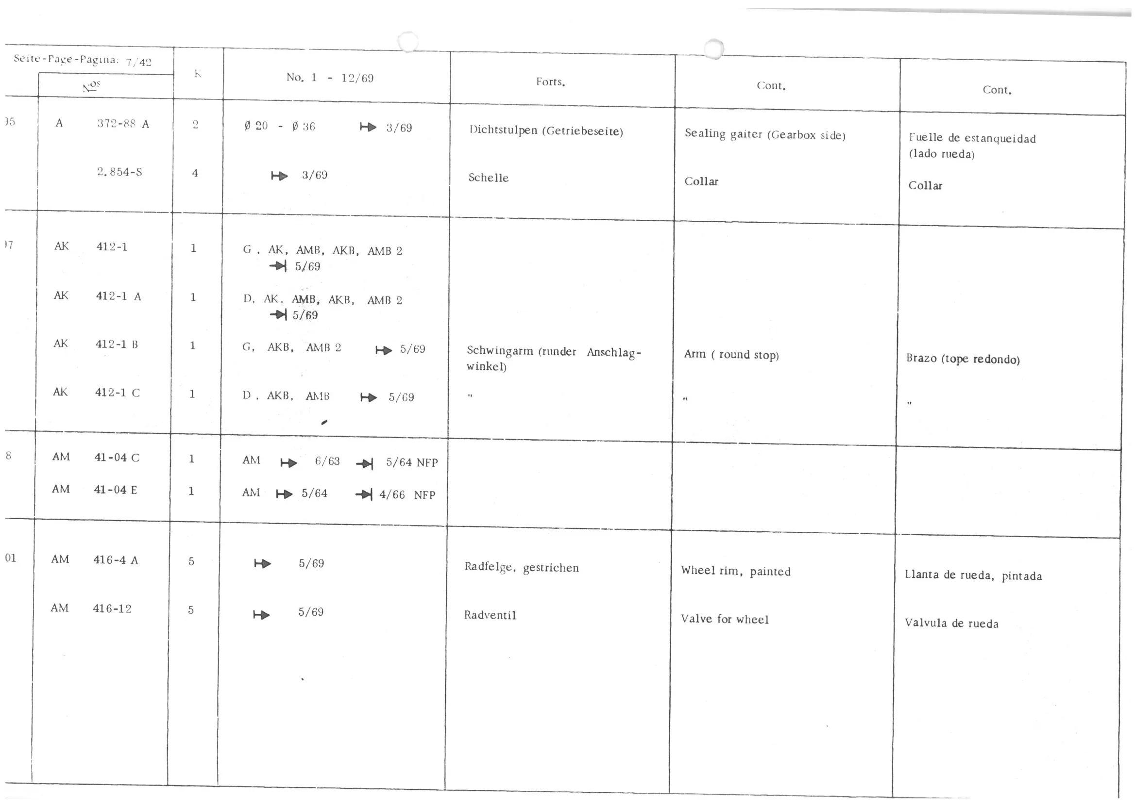 , page 9 of 647 — 486 Parts Catalogue — Ami 6