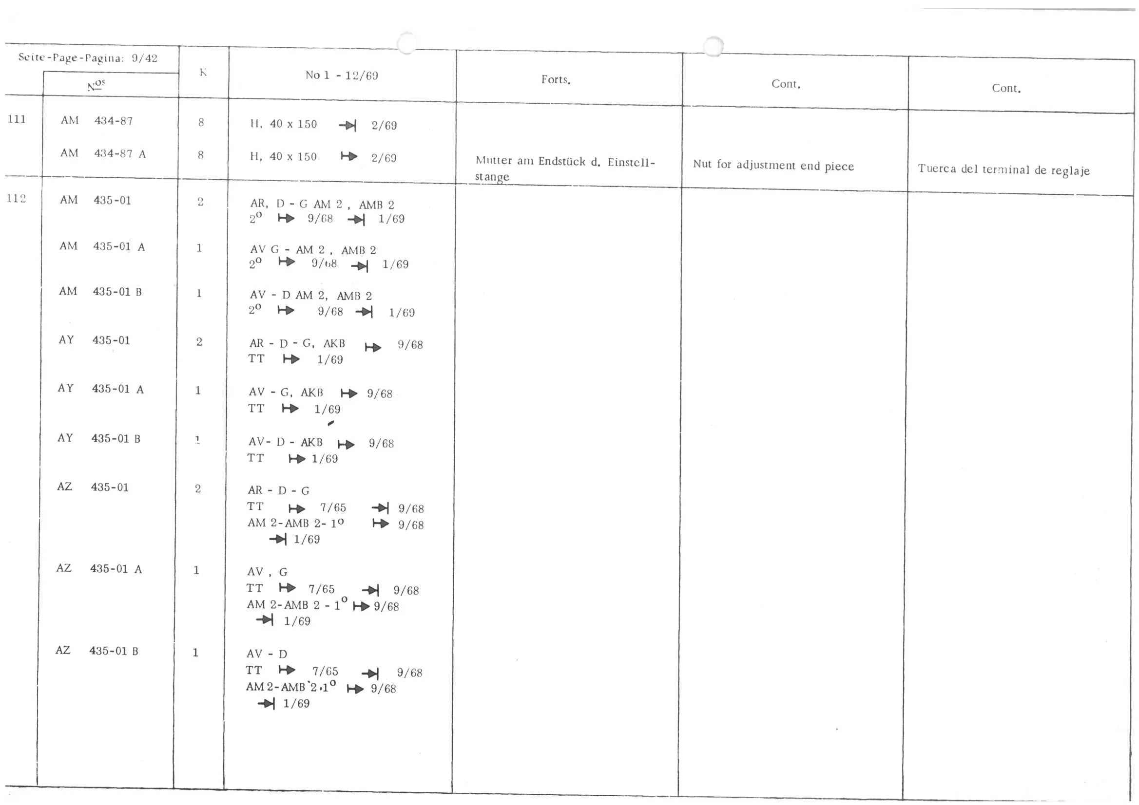 , page 11 of 647 — 486 Parts Catalogue — Ami 6
