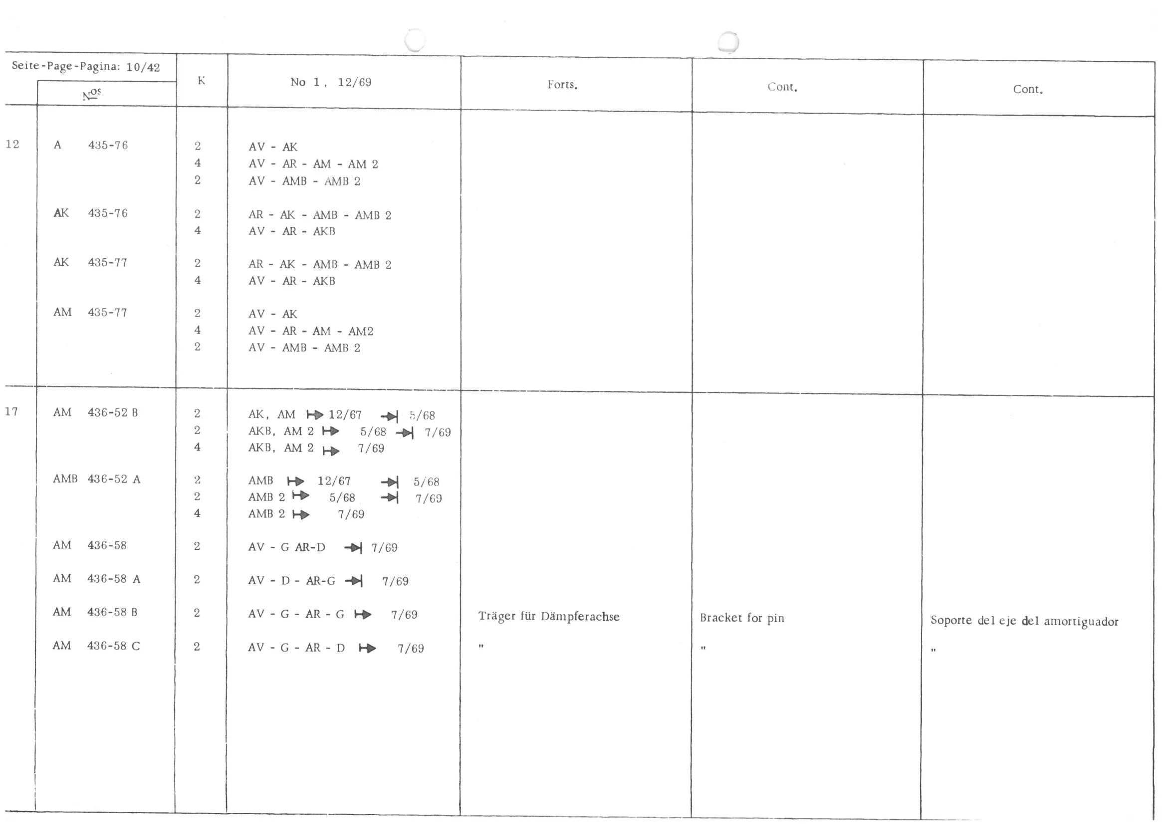 , page 12 of 647 — 486 Parts Catalogue — Ami 6