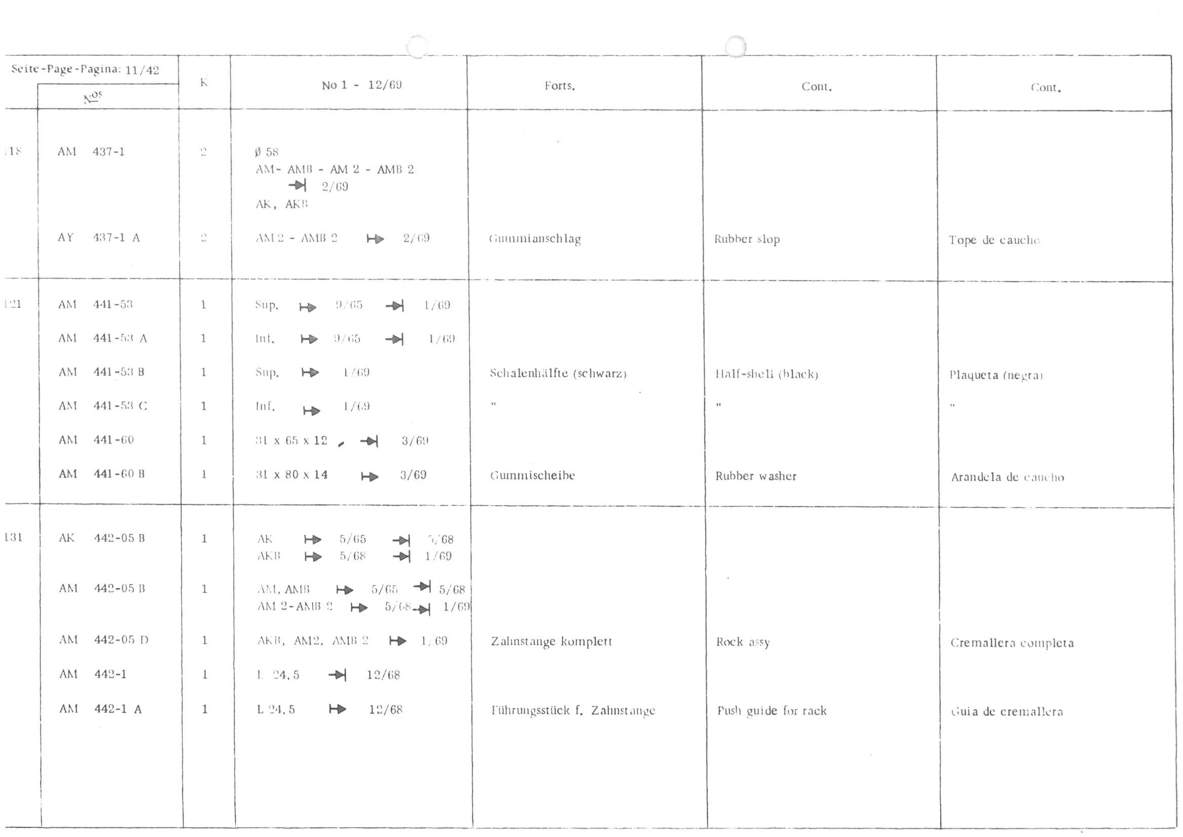 , page 13 of 647 — 486 Parts Catalogue — Ami 6