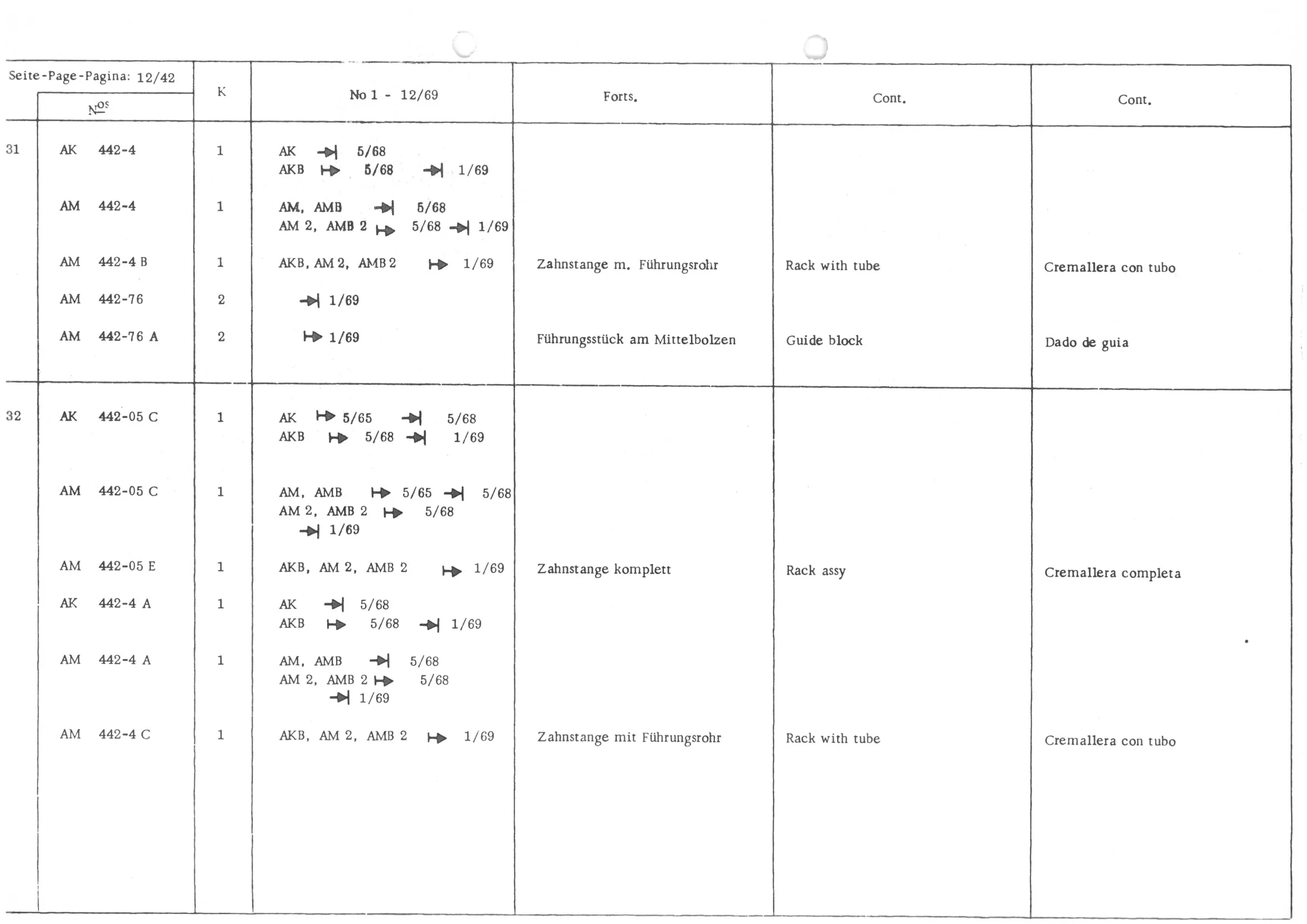 , page 14 of 647 — 486 Parts Catalogue — Ami 6