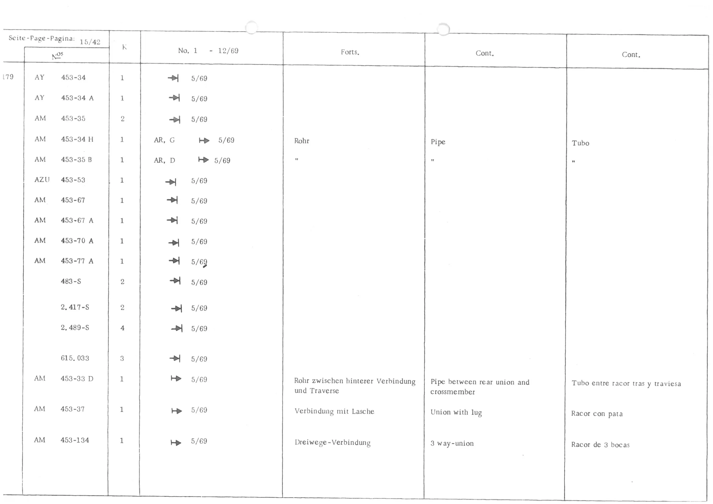 , page 17 of 647 — 486 Parts Catalogue — Ami 6