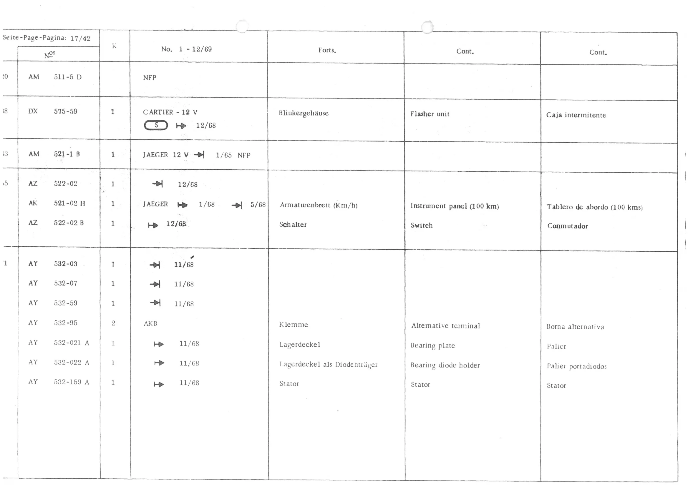 , page 19 of 647 — 486 Parts Catalogue — Ami 6