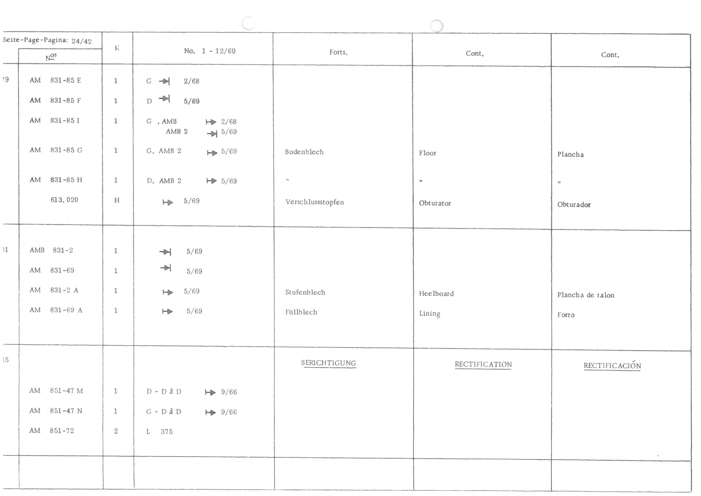 , page 26 of 647 — 486 Parts Catalogue — Ami 6