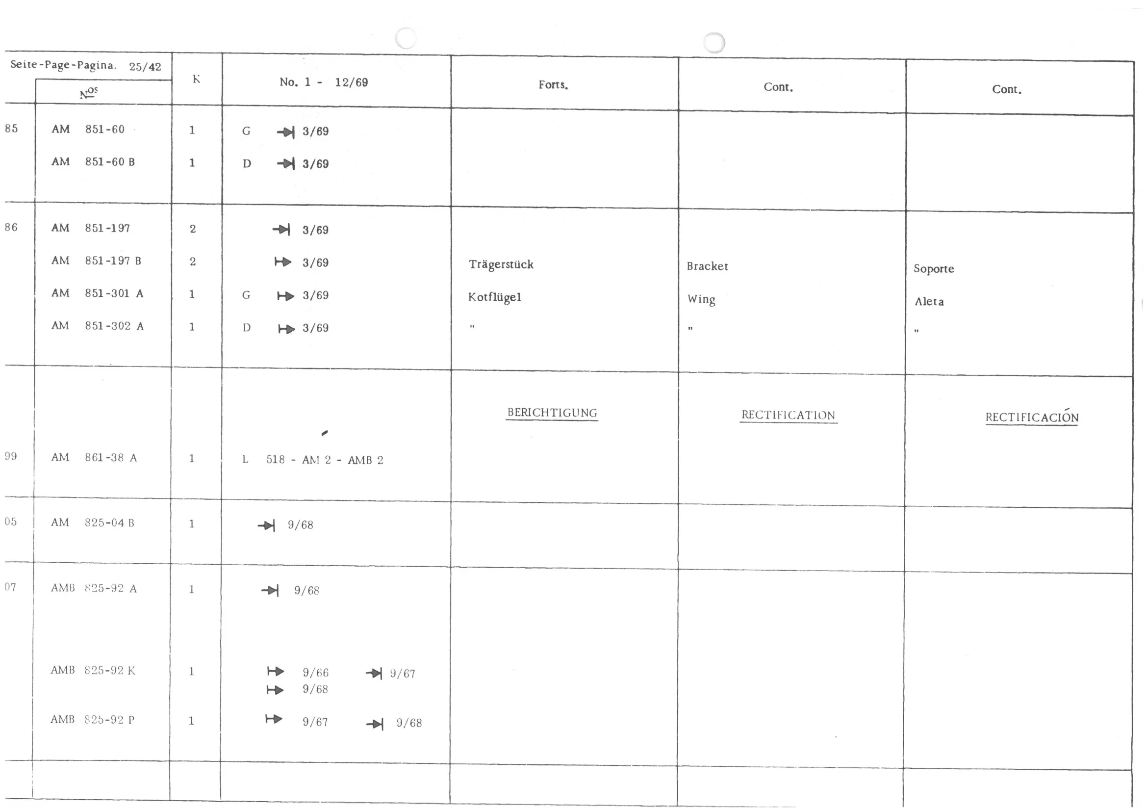 , page 27 of 647 — 486 Parts Catalogue — Ami 6