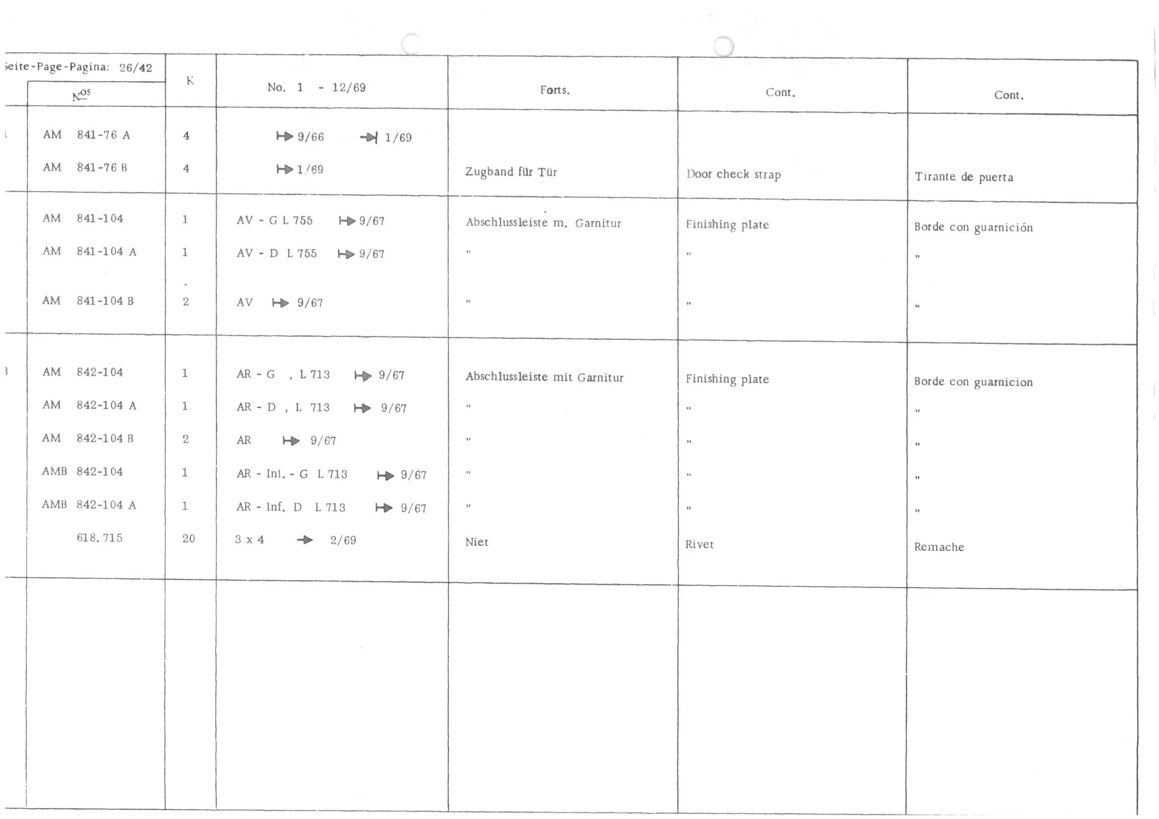 , page 28 of 647 — 486 Parts Catalogue — Ami 6