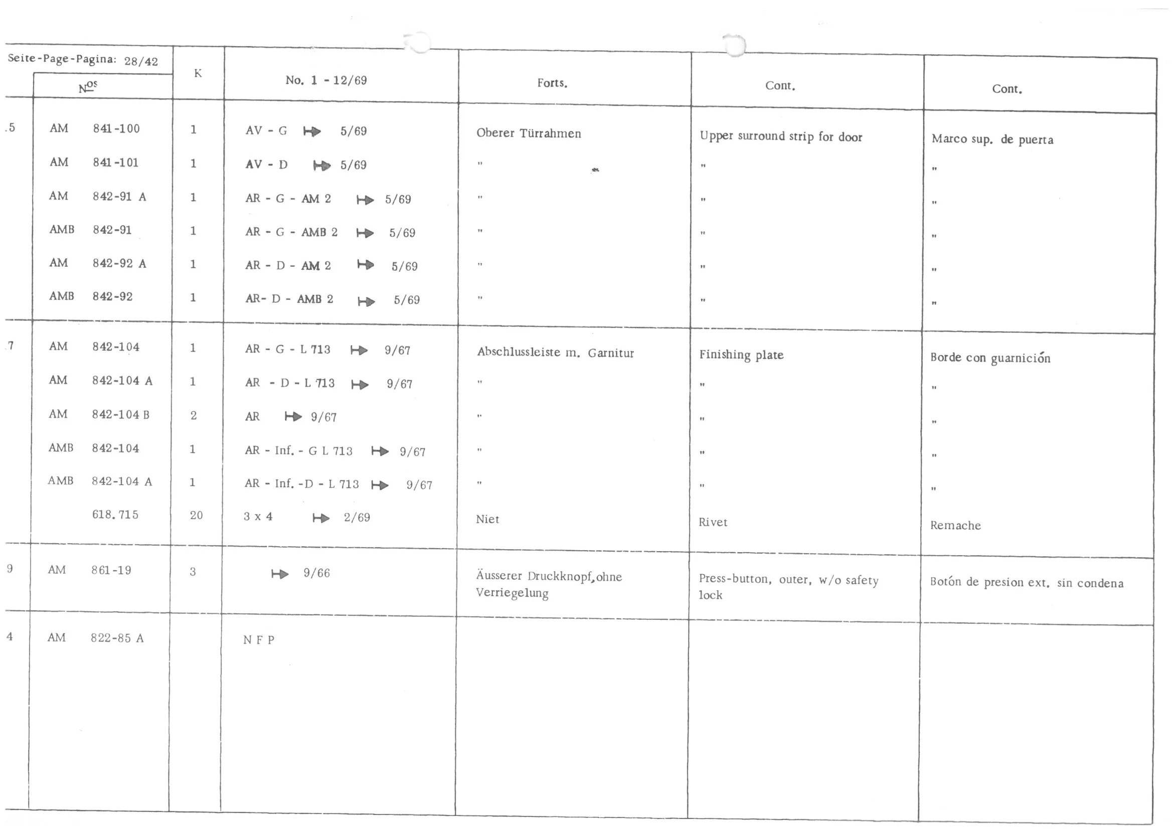 , page 30 of 647 — 486 Parts Catalogue — Ami 6