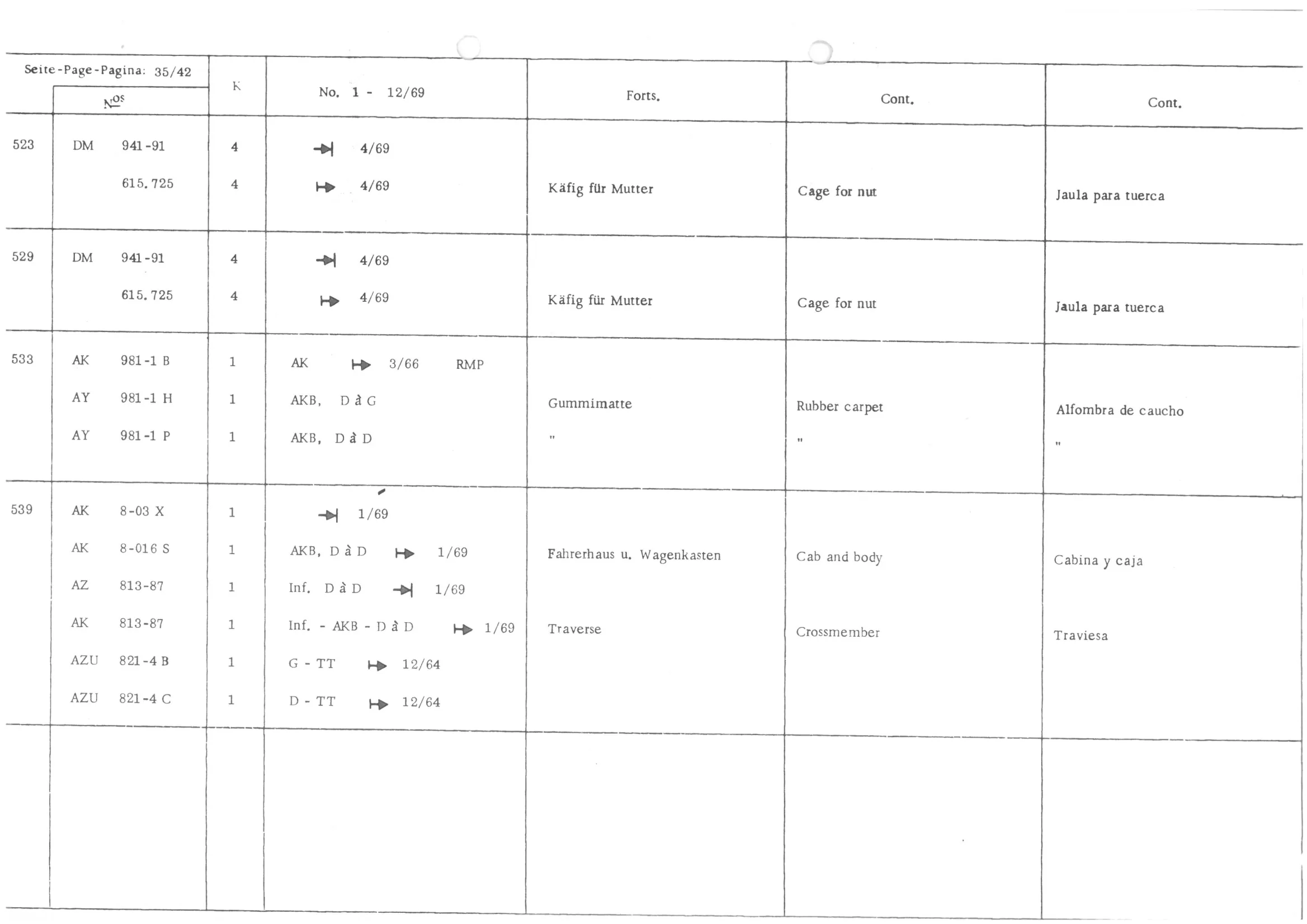 , page 37 of 647 — 486 Parts Catalogue — Ami 6