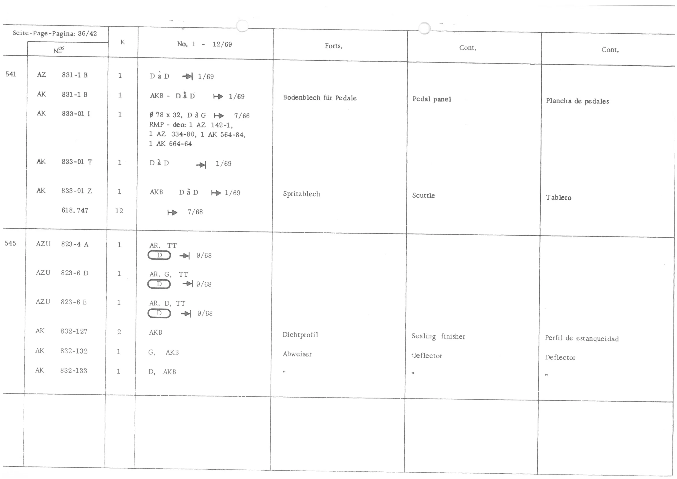 , page 38 of 647 — 486 Parts Catalogue — Ami 6