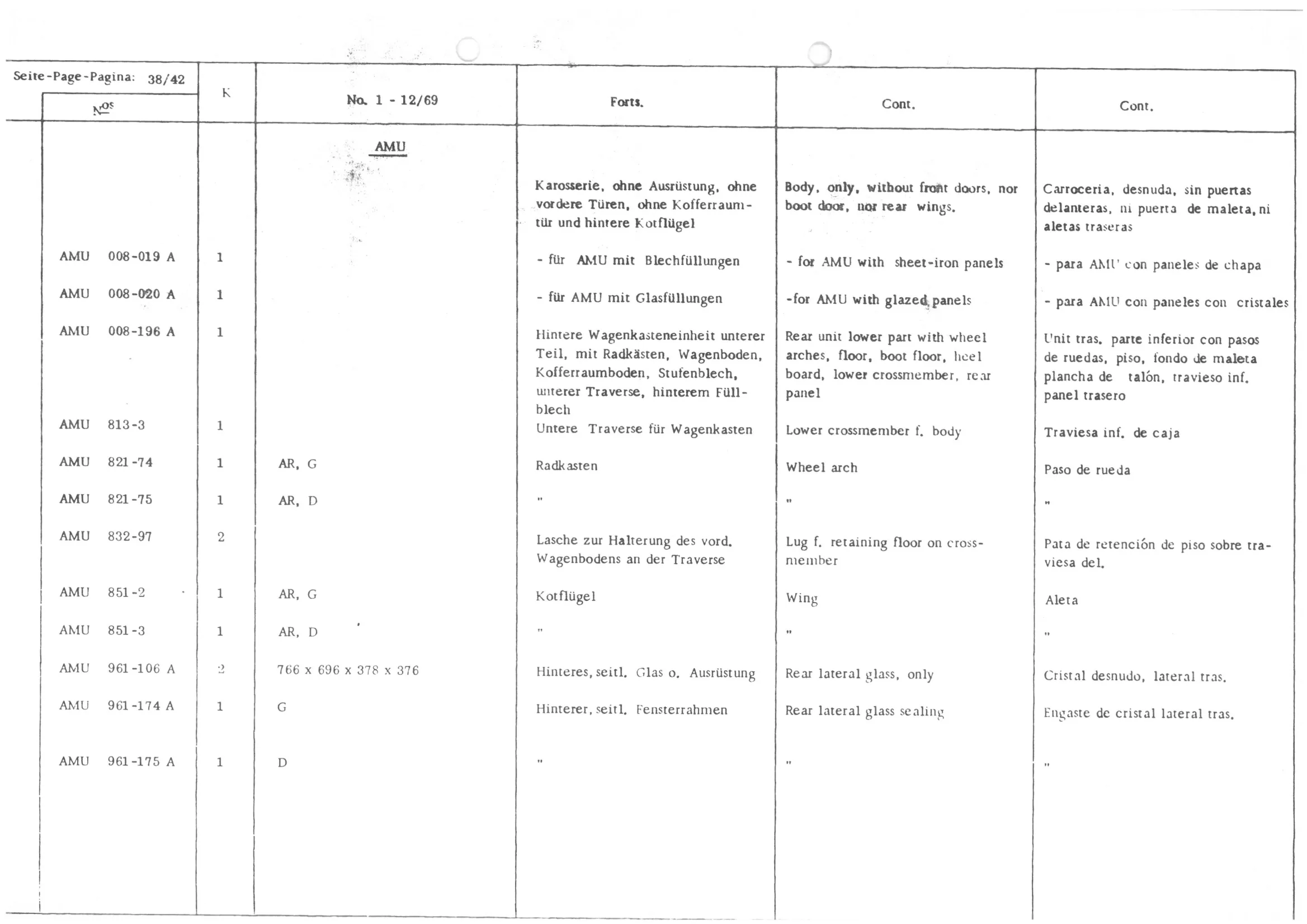 , page 40 of 647 — 486 Parts Catalogue — Ami 6