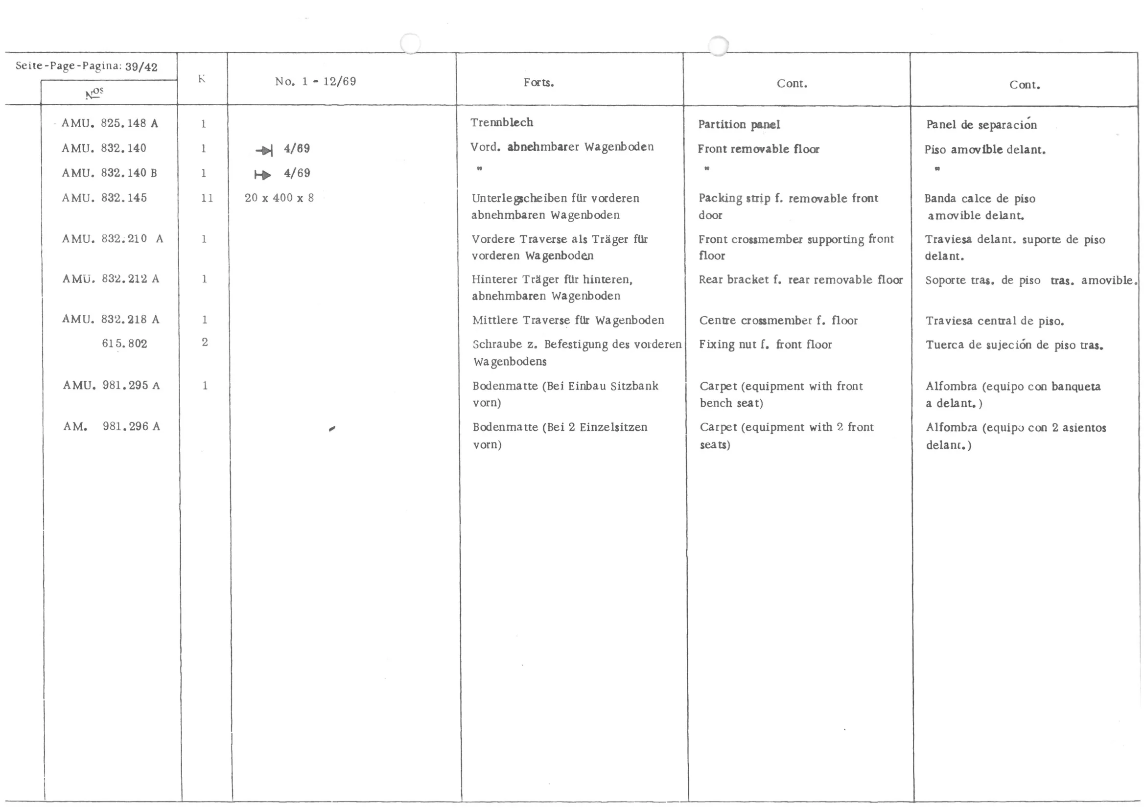 , page 41 of 647 — 486 Parts Catalogue — Ami 6
