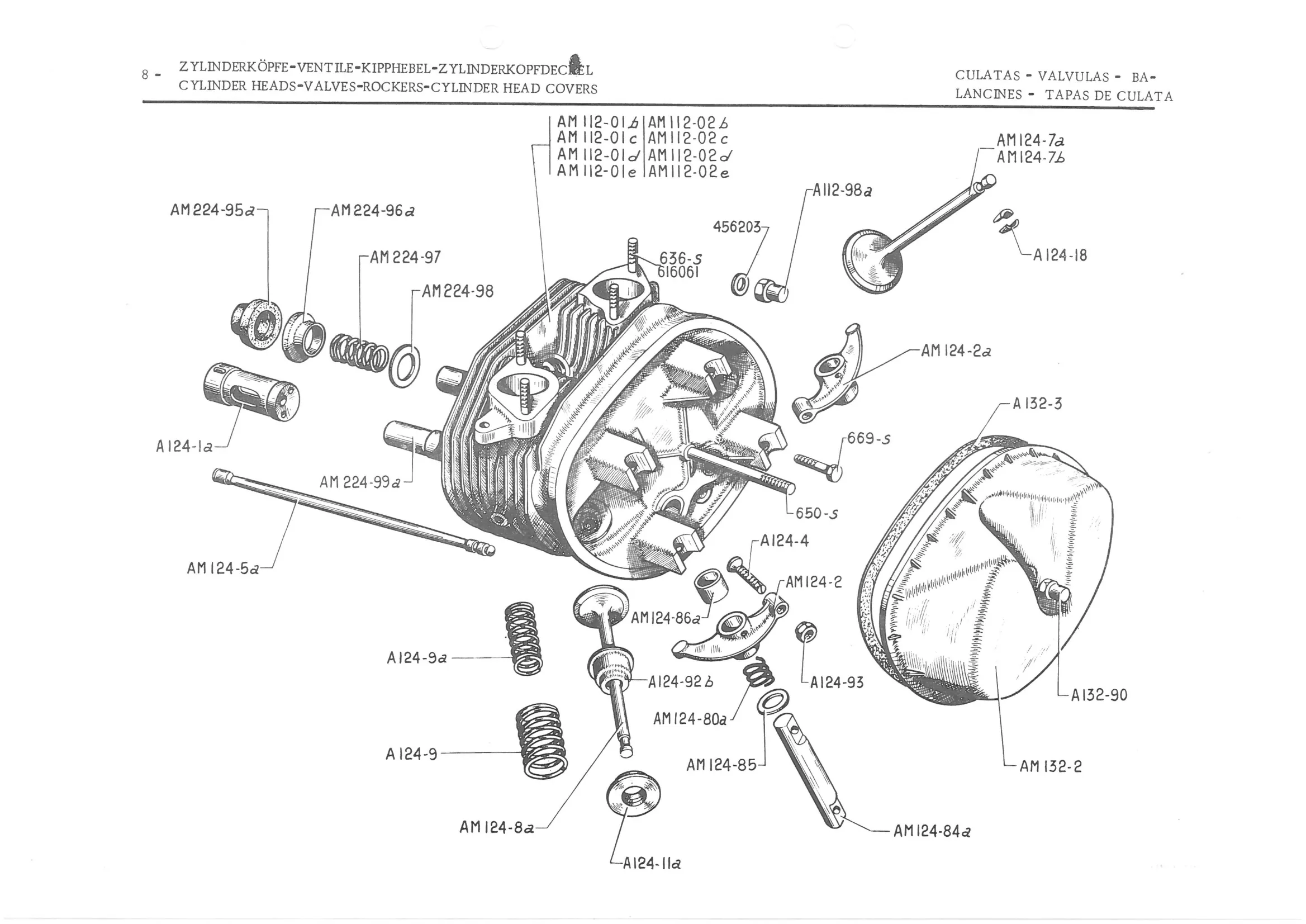ENGINE - CYLINDERS - CRANKCASE, page 90 of 647 — 486 Parts Catalogue — Ami 6