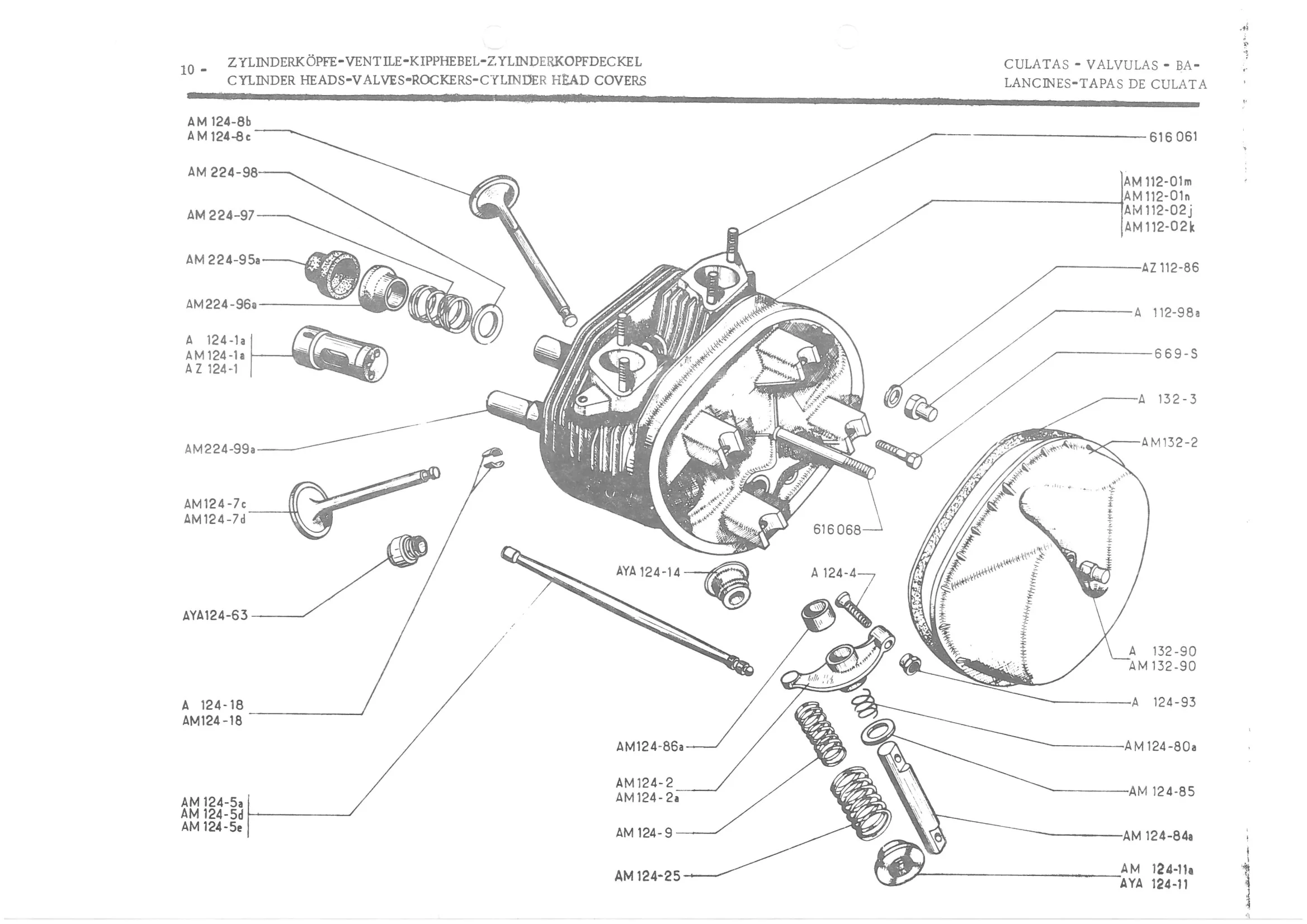 ENGINE - CYLINDERS - CRANKCASE, page 92 of 647 — 486 Parts Catalogue — Ami 6