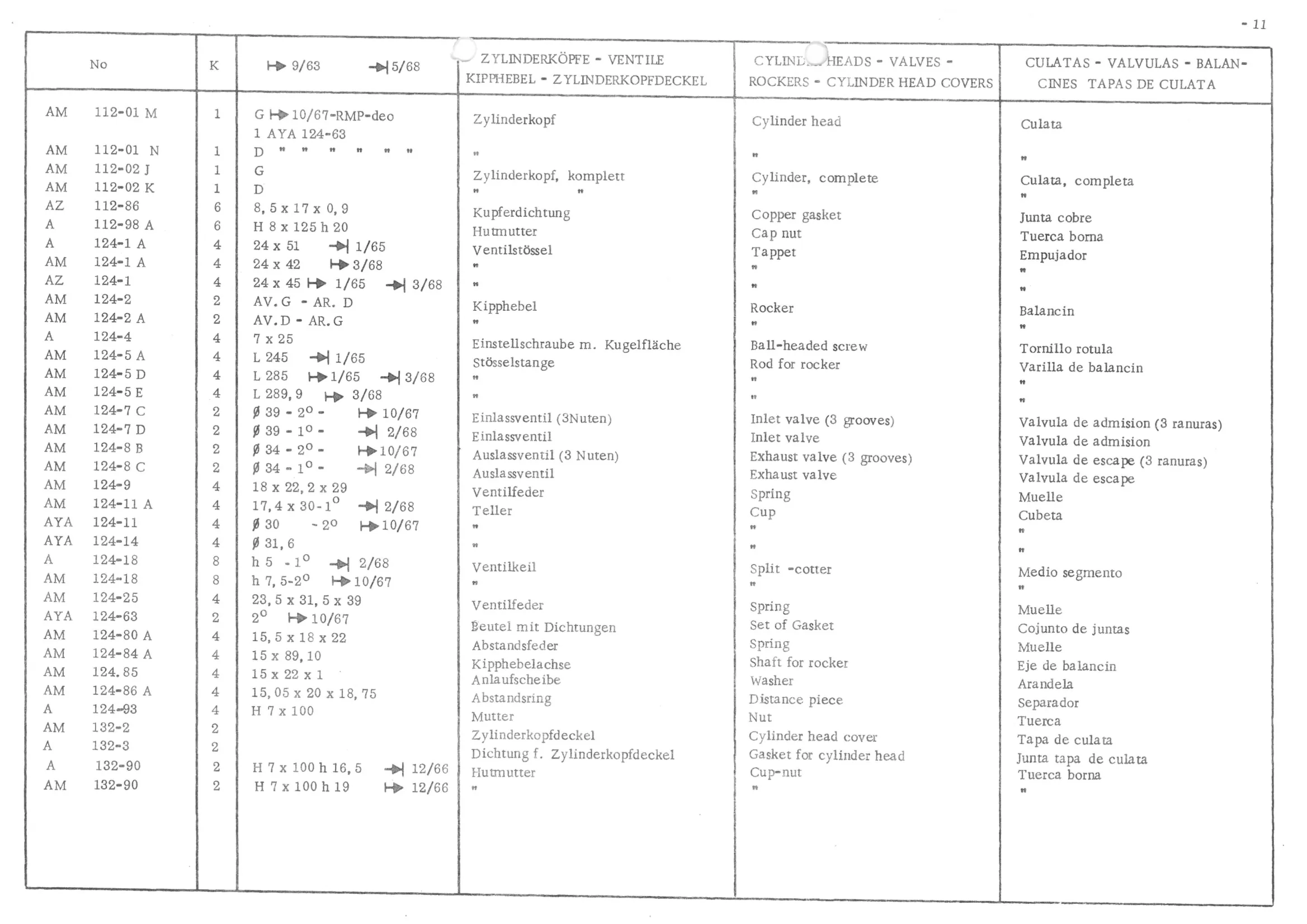 ENGINE - CYLINDERS - CRANKCASE, page 93 of 647 — 486 Parts Catalogue — Ami 6