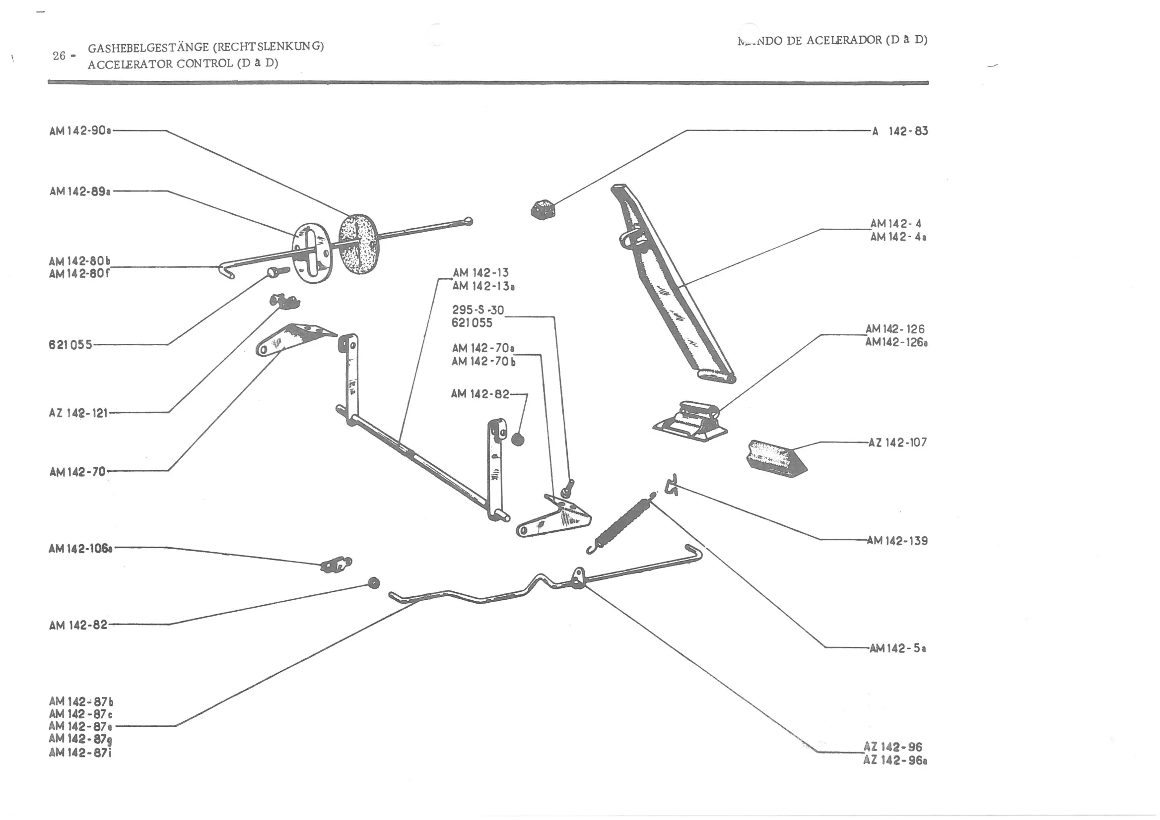 ACCELERATOR CONTROL (D & D), page 108 of 647 — 486 Parts Catalogue — Ami 6