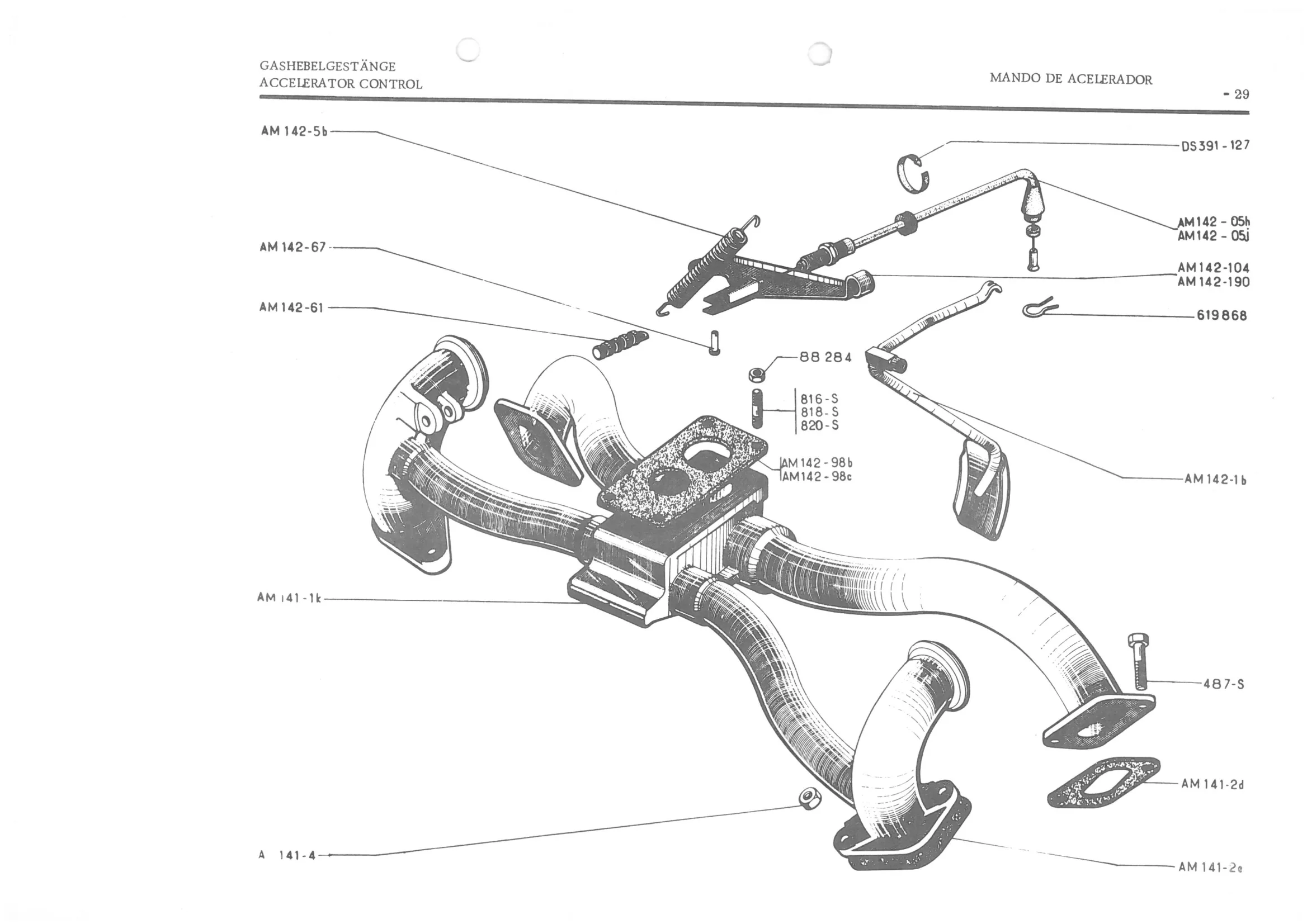 ACCELERATOR CONTROL, page 111 of 647 — 486 Parts Catalogue — Ami 6