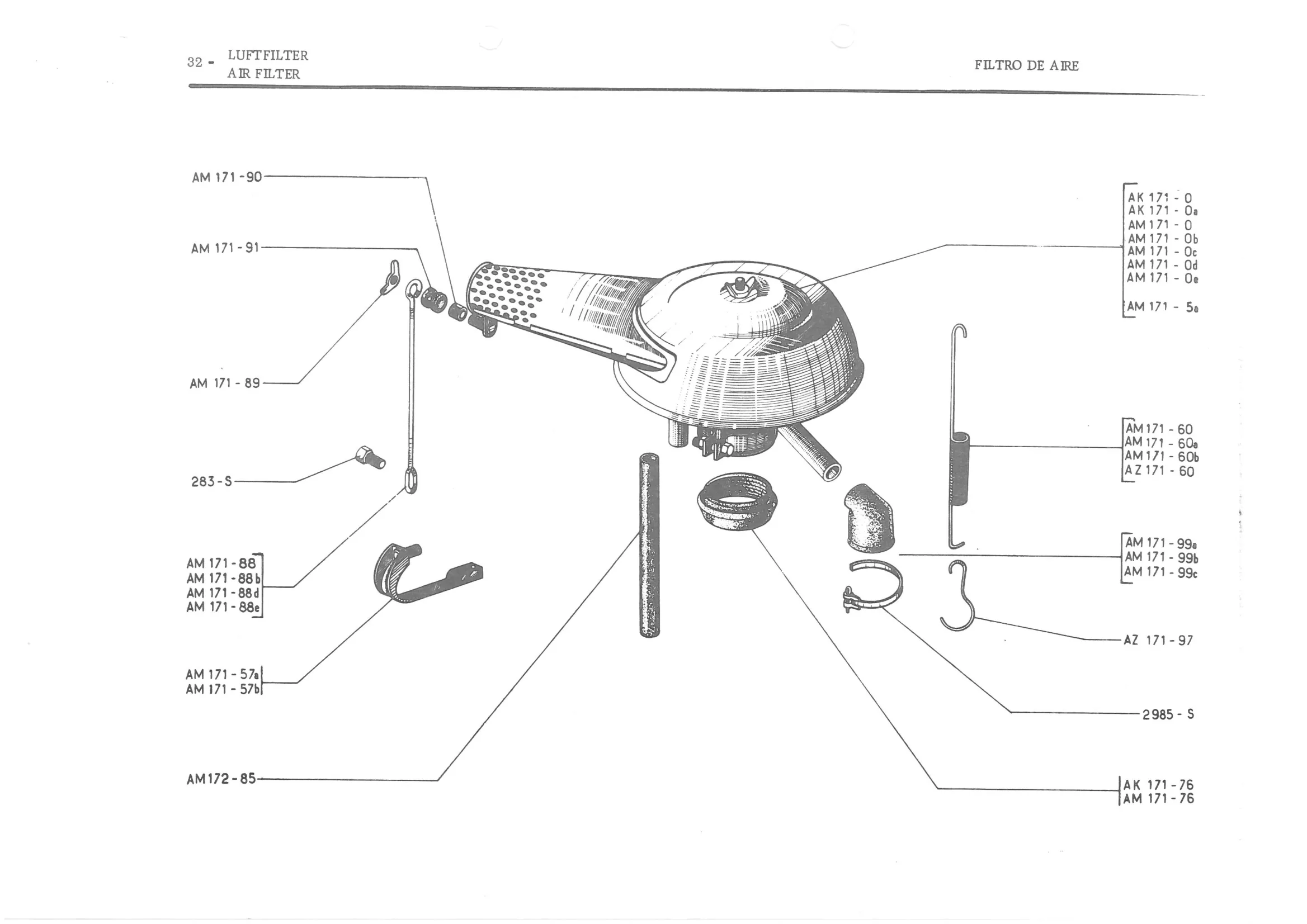 AIR FILTER, page 114 of 647 — 486 Parts Catalogue — Ami 6
