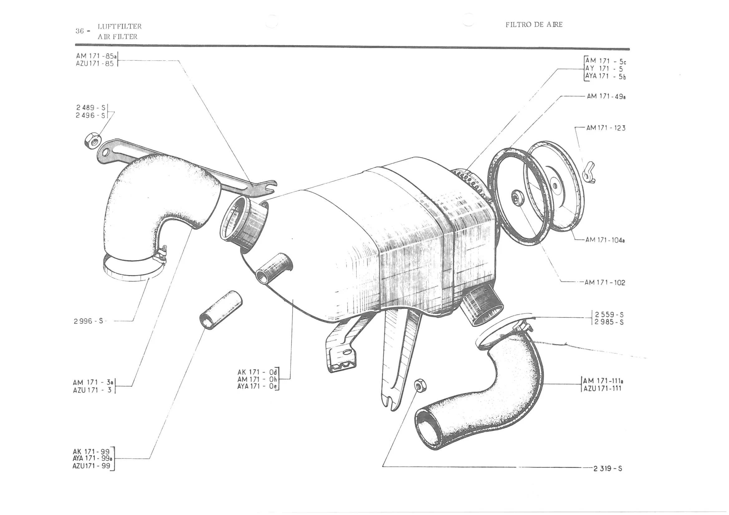 AIR FILTER, page 118 of 647 — 486 Parts Catalogue — Ami 6