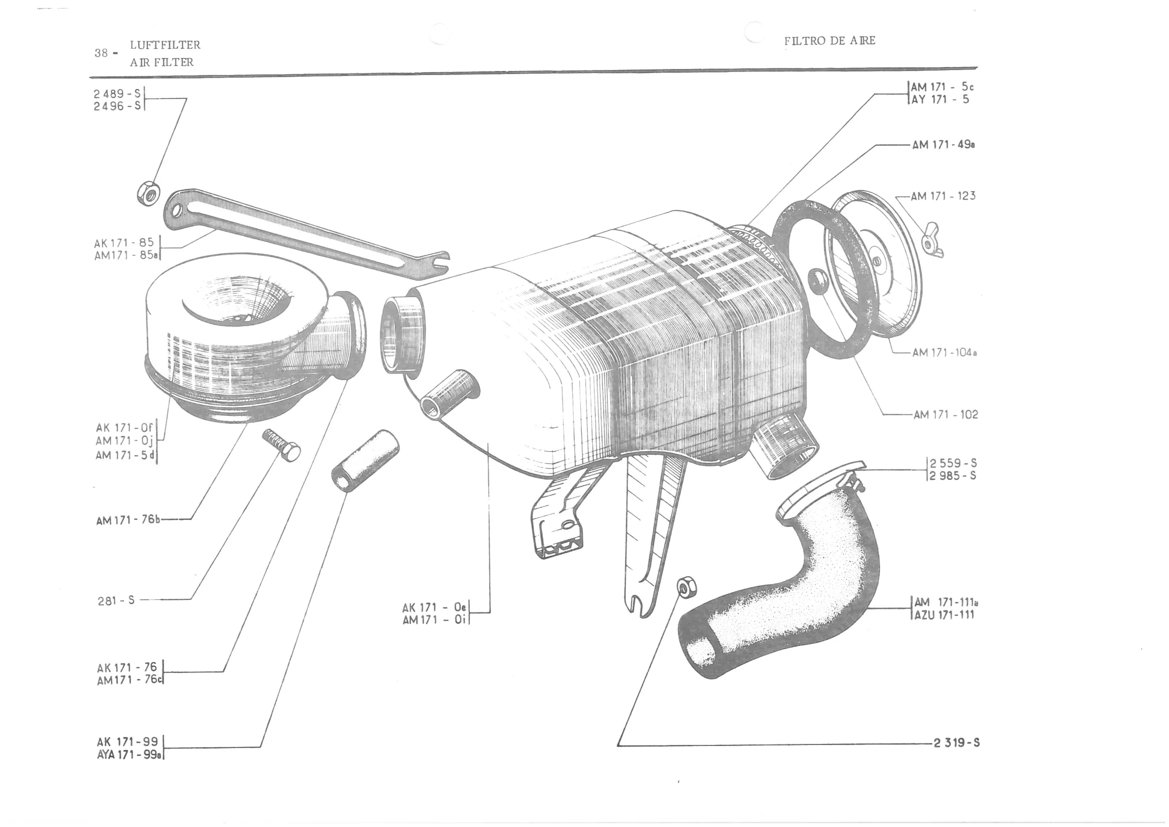 AIR FILTER, page 120 of 647 — 486 Parts Catalogue — Ami 6