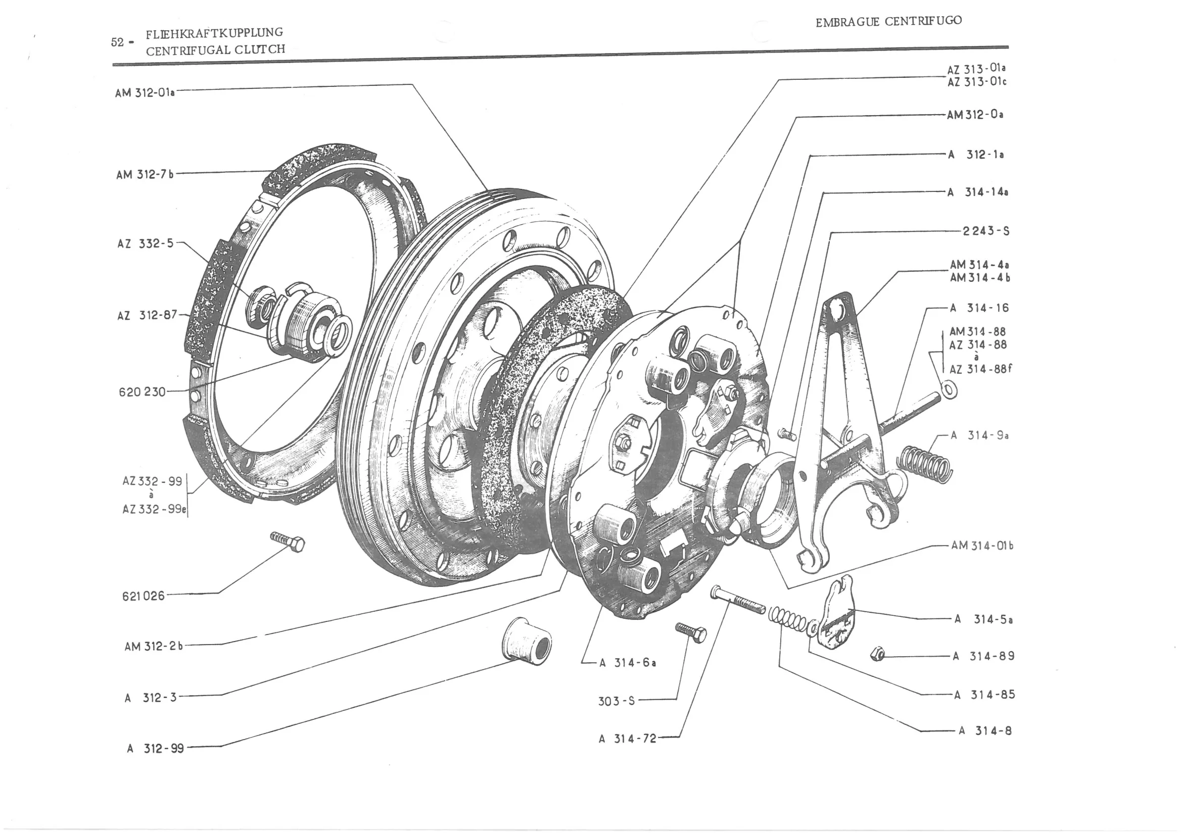 CENTRIFUGAL CLUTCH, page 134 of 647 — 486 Parts Catalogue — Ami 6