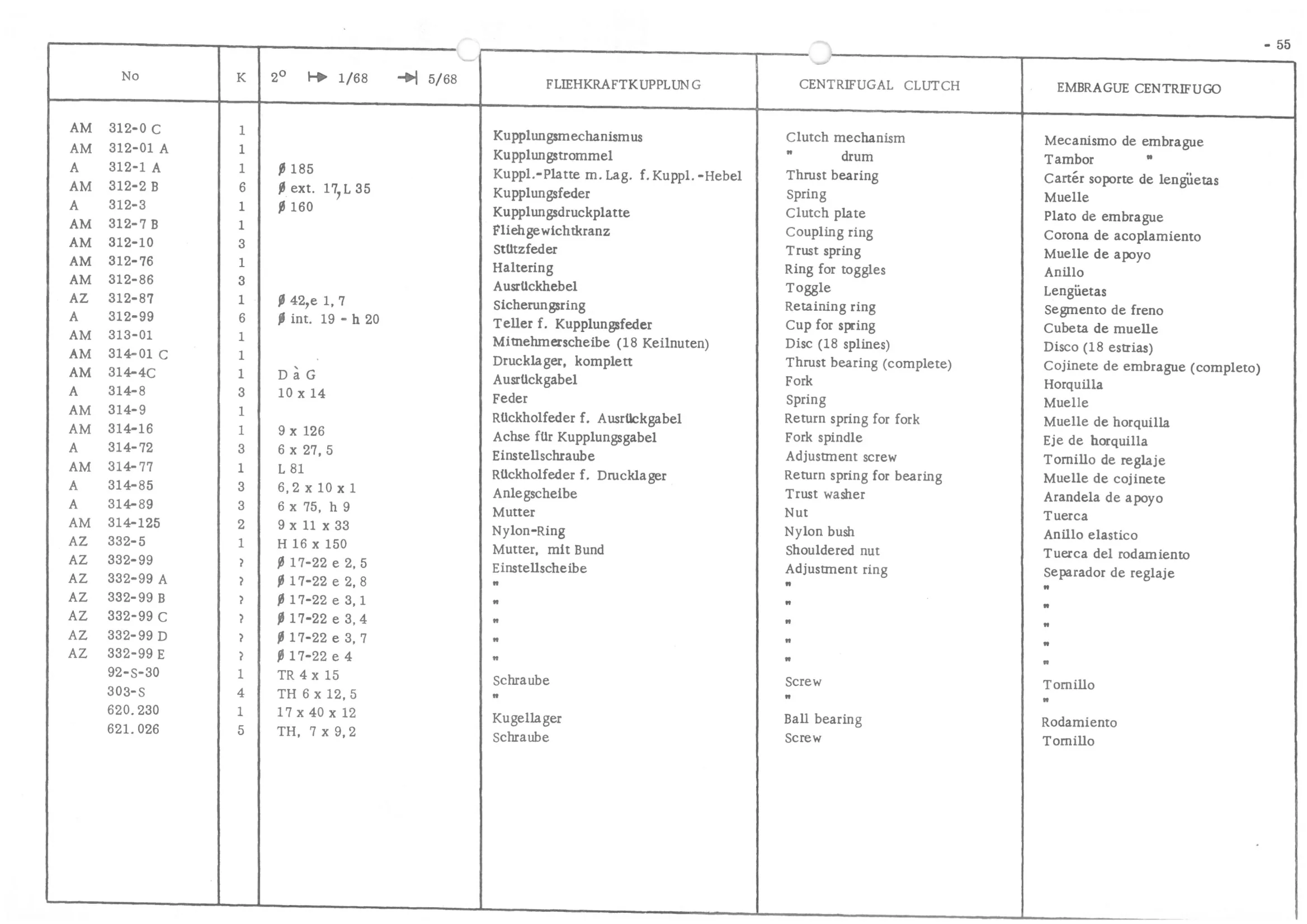CENTRIFUGAL CLUTCH, page 137 of 647 — 486 Parts Catalogue — Ami 6