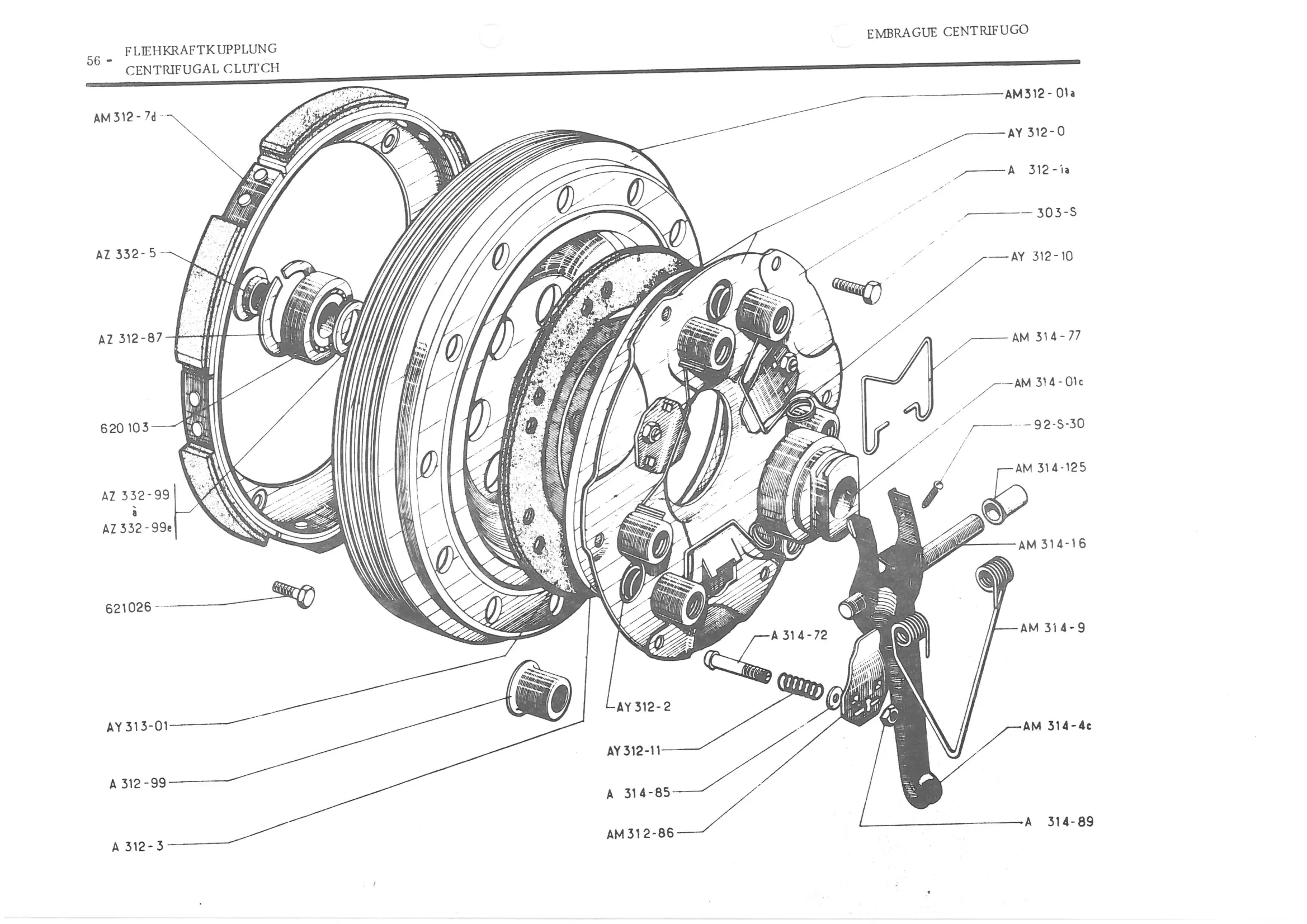 CENTRIFUGAL CLUTCH, page 138 of 647 — 486 Parts Catalogue — Ami 6