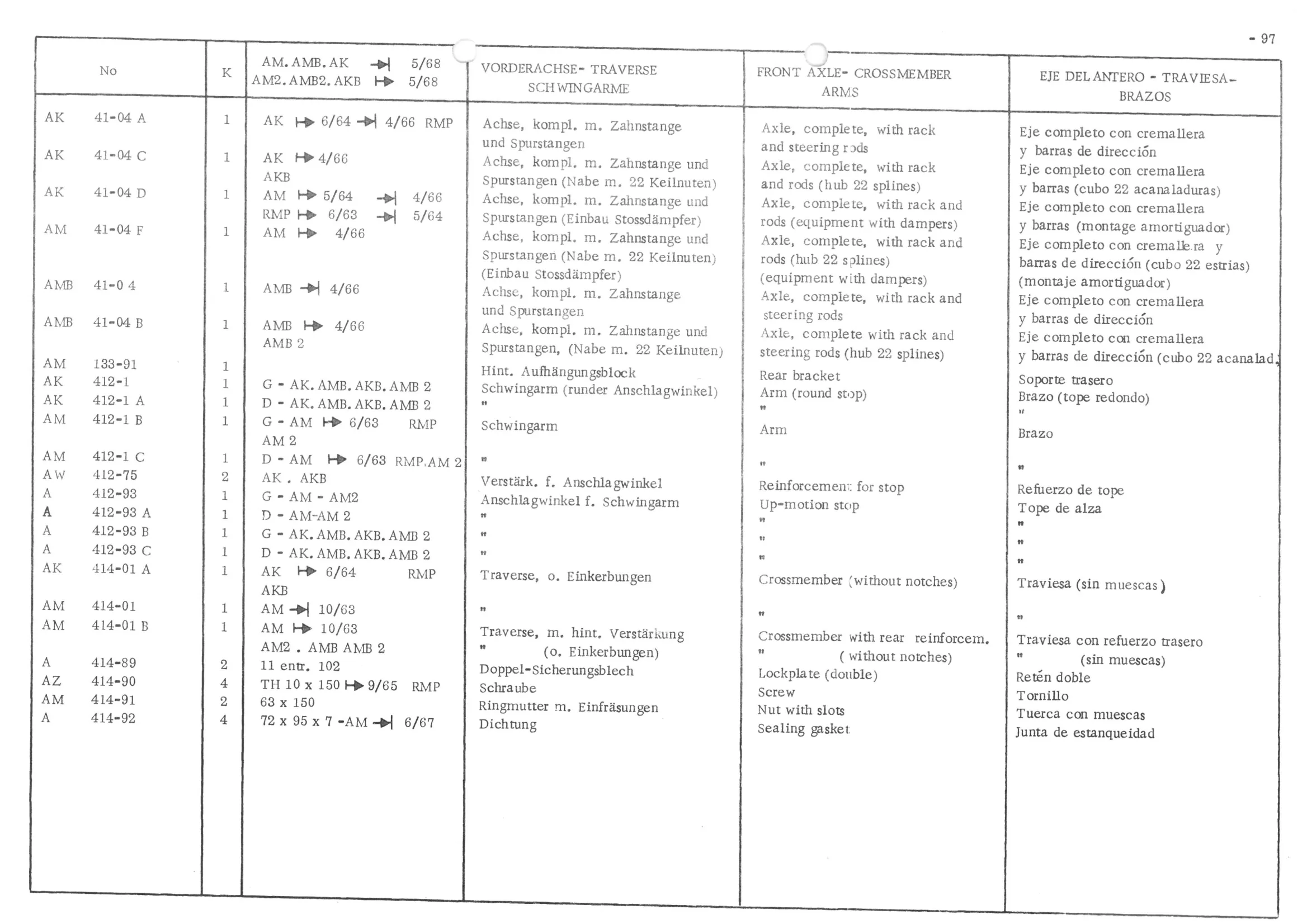 DRIVESHAFTS (BALL TYPE JOINTS), page 179 of 647 — 486 Parts Catalogue — Ami 6