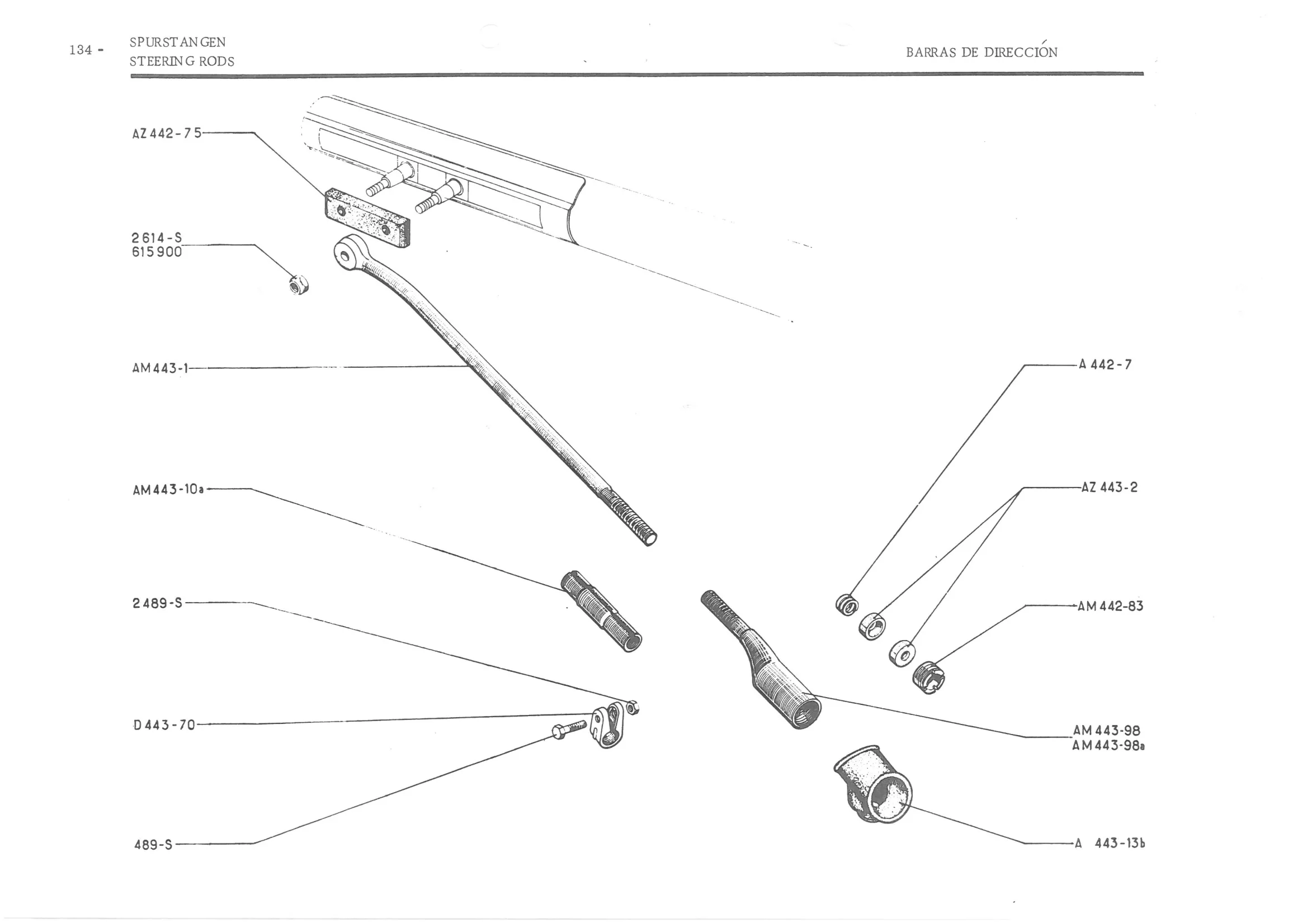 STEERING RODS, page 216 of 647 — 486 Parts Catalogue — Ami 6