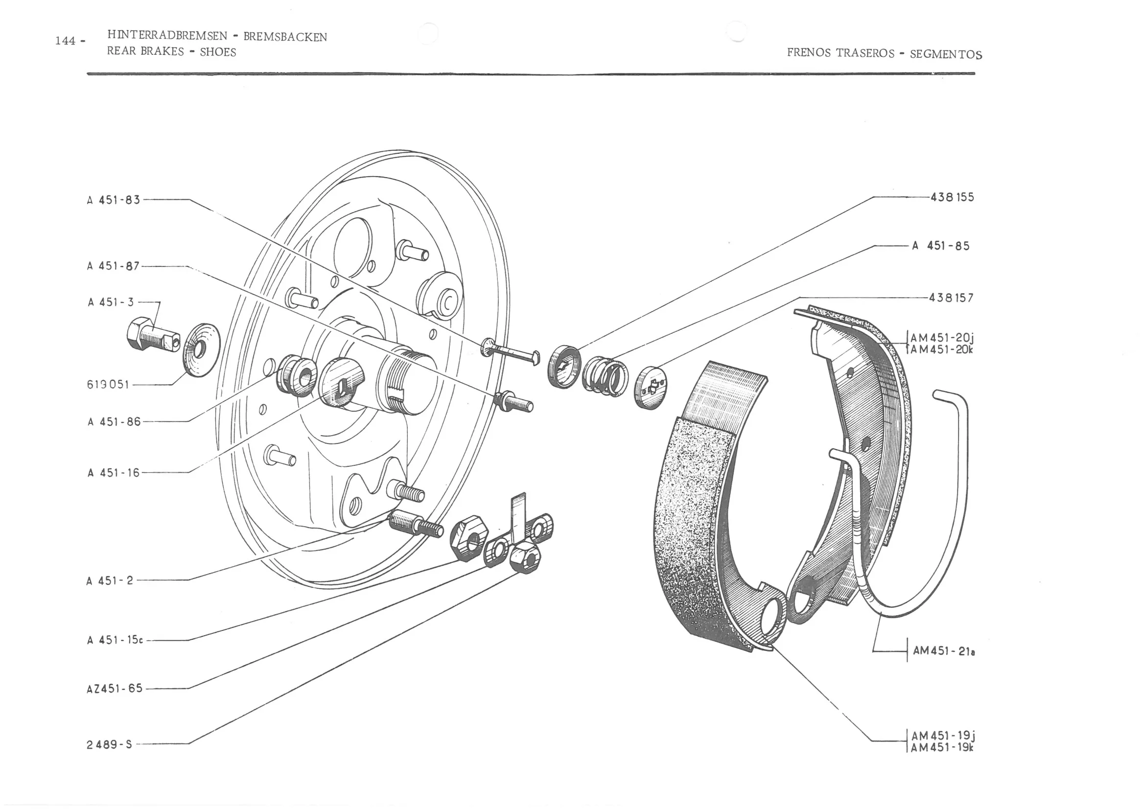REAR BRAKES - SHOES, page 226 of 647 — 486 Parts Catalogue — Ami 6