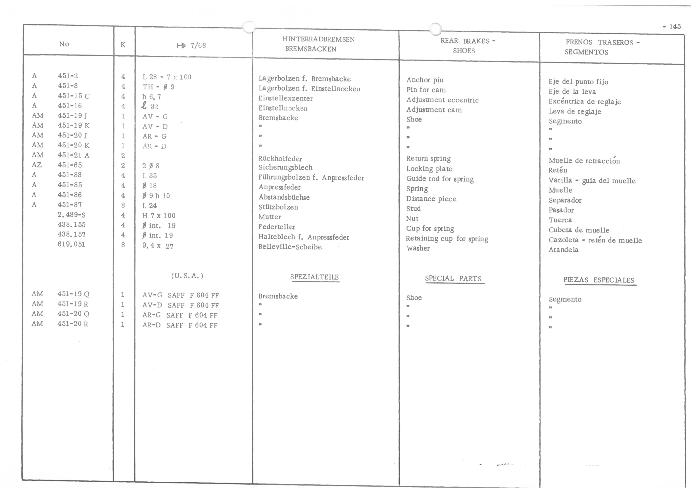 HIN TERRA DBREMSEN, page 227 of 647 — 486 Parts Catalogue — Ami 6