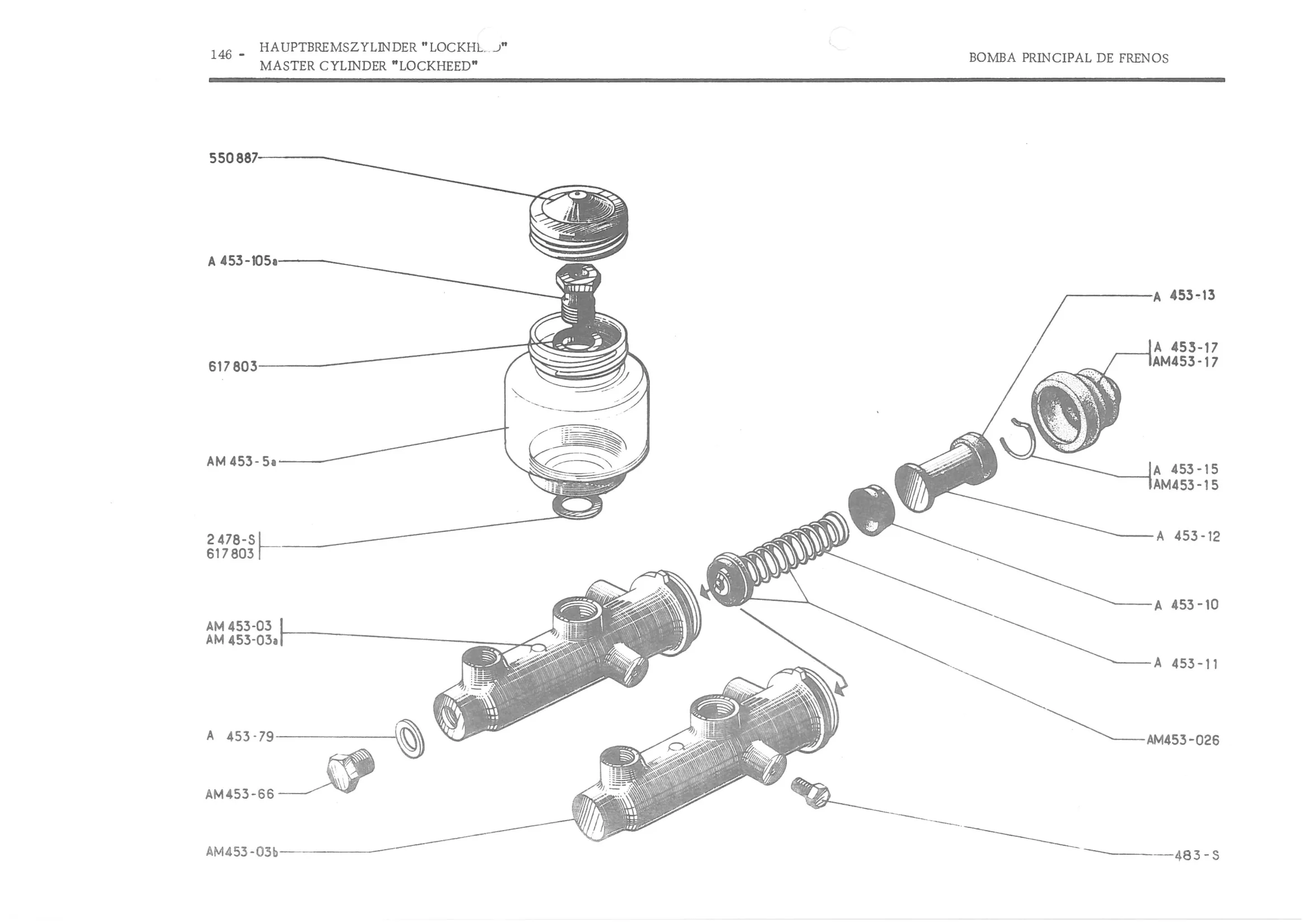 MASTER CYLINDER "LOCKHEED"”, page 228 of 647 — 486 Parts Catalogue — Ami 6