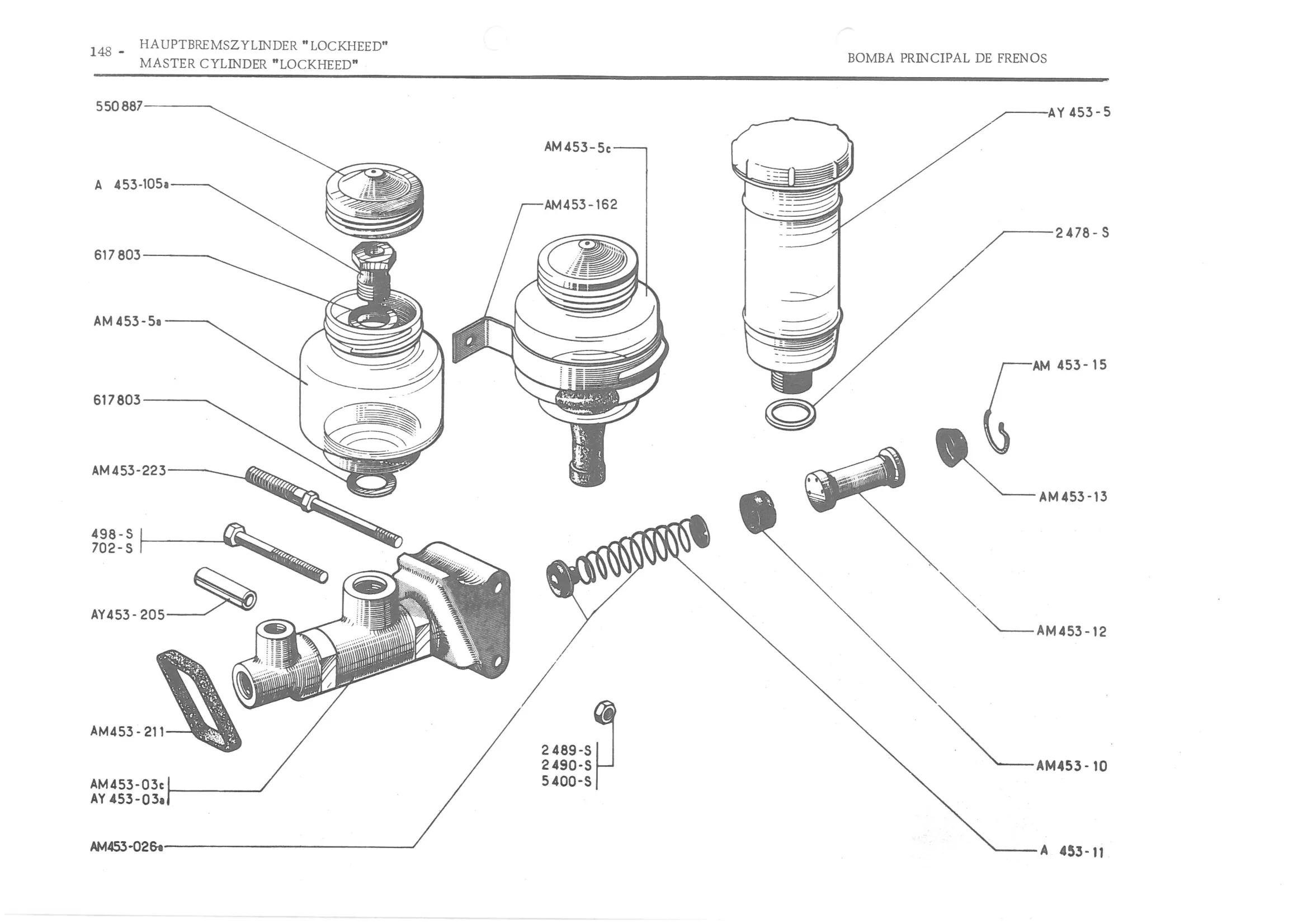 MASTER CYLINDER "LOCKHEED"”, page 230 of 647 — 486 Parts Catalogue — Ami 6