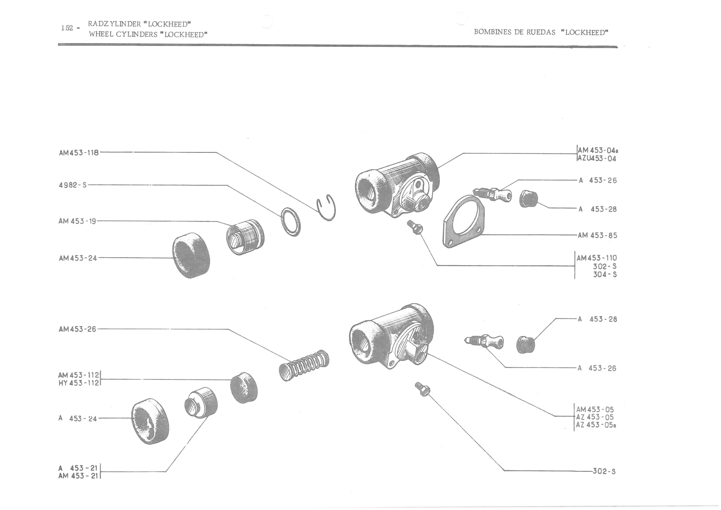 WHEEL CYLINDERS "LOCKHEED", page 233 of 647 — 486 Parts Catalogue — Ami 6