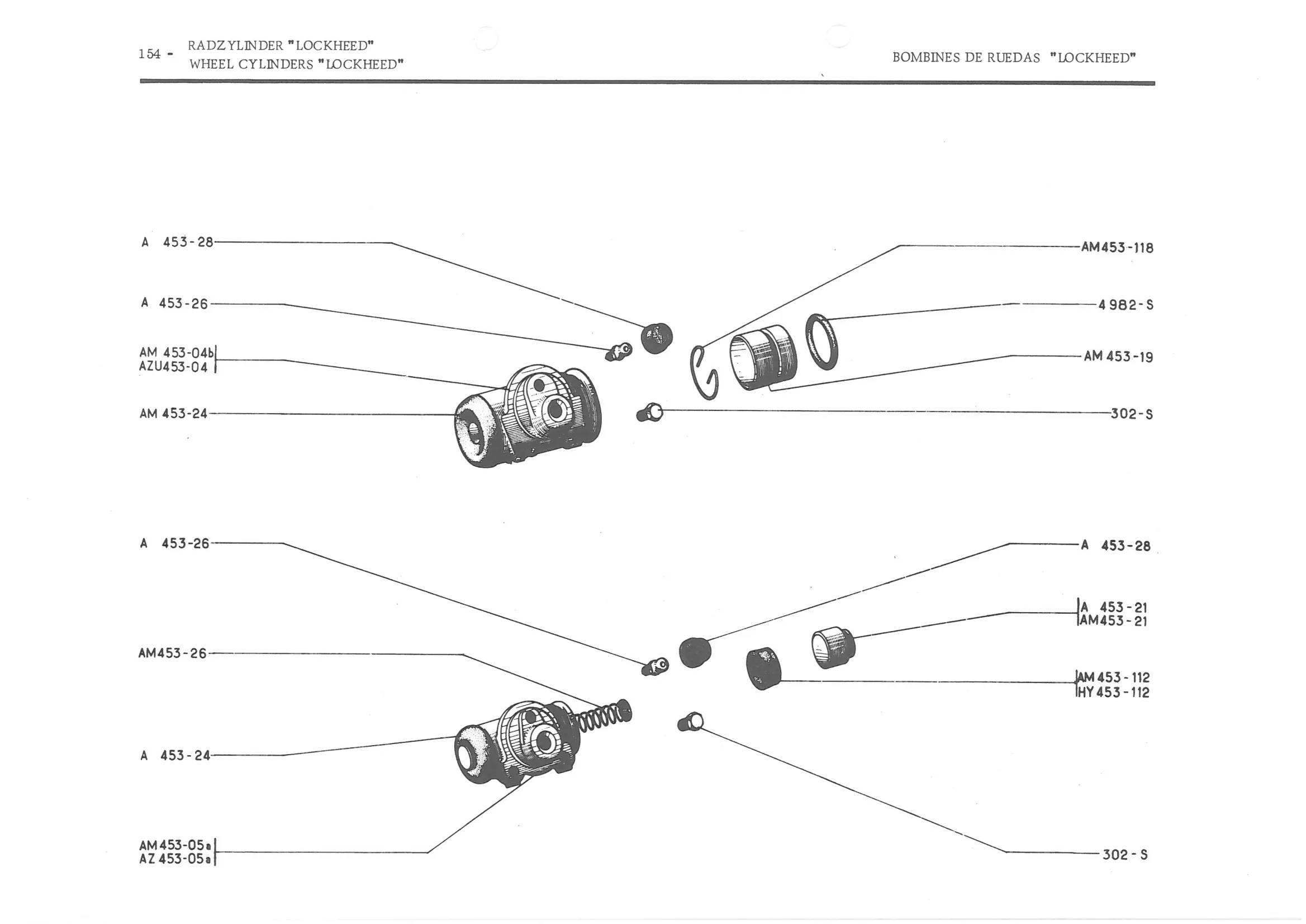 WHEEL CYLINDERS "LOCKHEED", page 235 of 647 — 486 Parts Catalogue — Ami 6