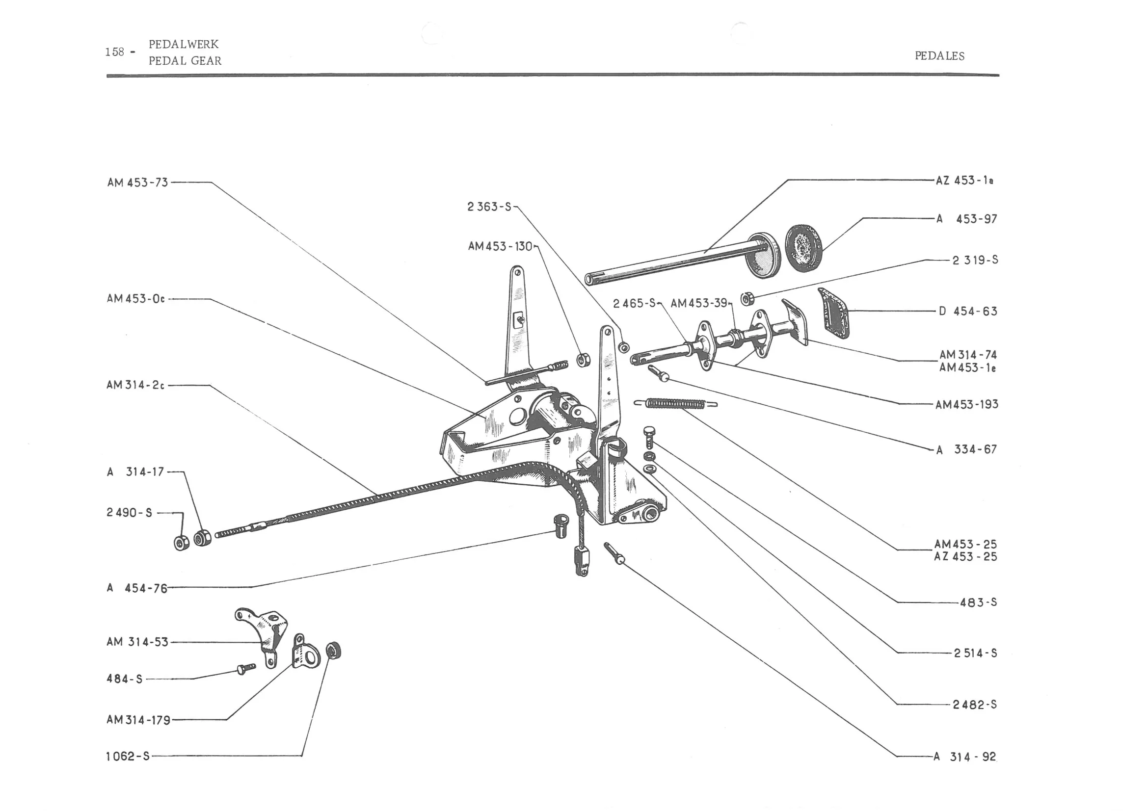 PEDAL GEAR, page 239 of 647 — 486 Parts Catalogue — Ami 6