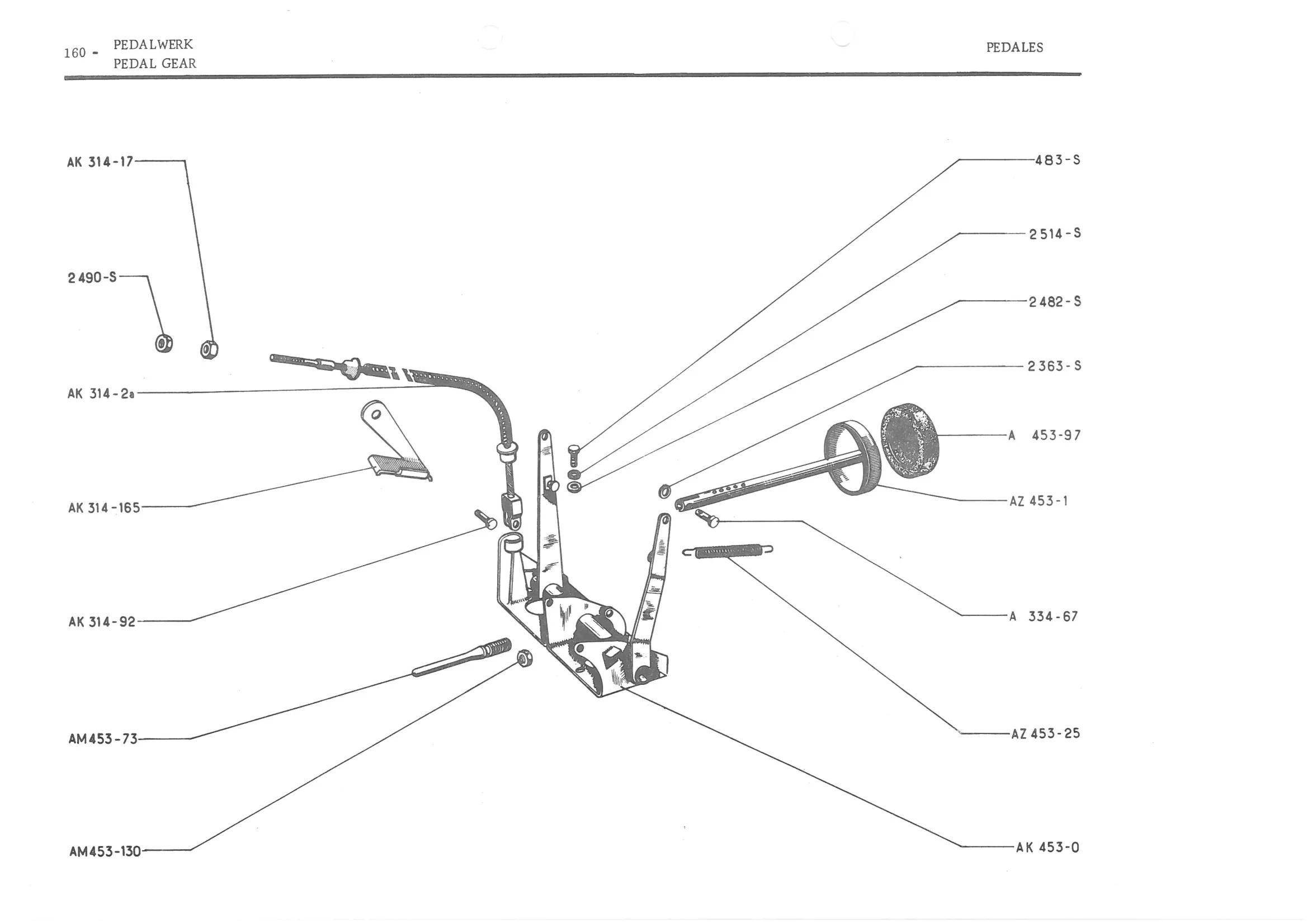 PEDAL GEAR, page 241 of 647 — 486 Parts Catalogue — Ami 6