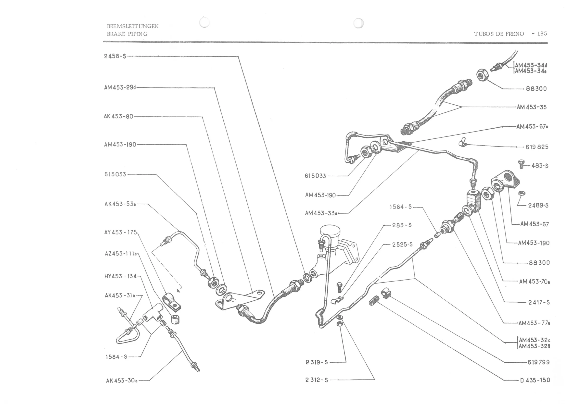 BRAKE PIPING, page 266 of 647 — 486 Parts Catalogue — Ami 6