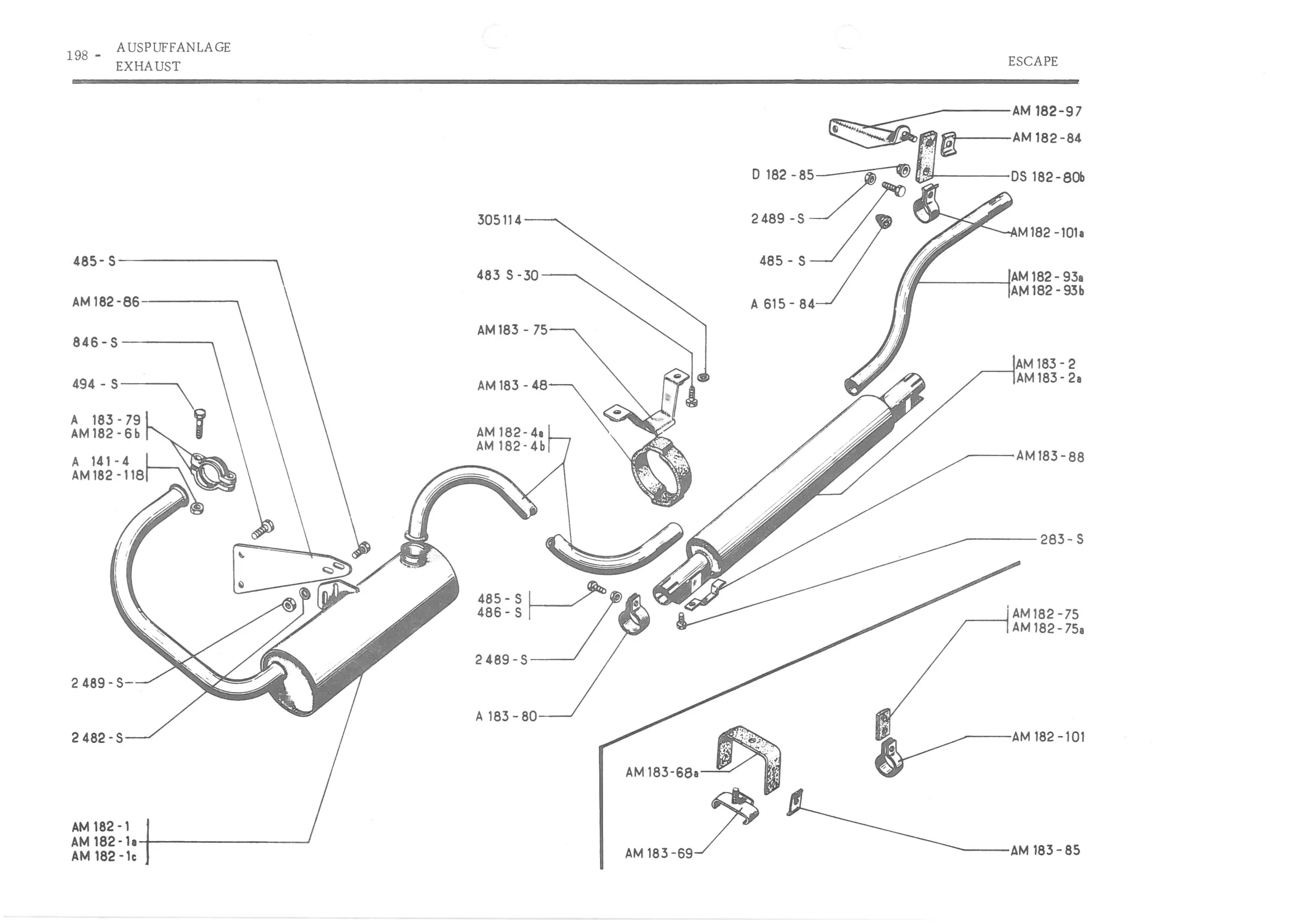 PETROL SYSTEM - TANK - PUMP - PIPING, page 279 of 647 — 486 Parts Catalogue — Ami 6