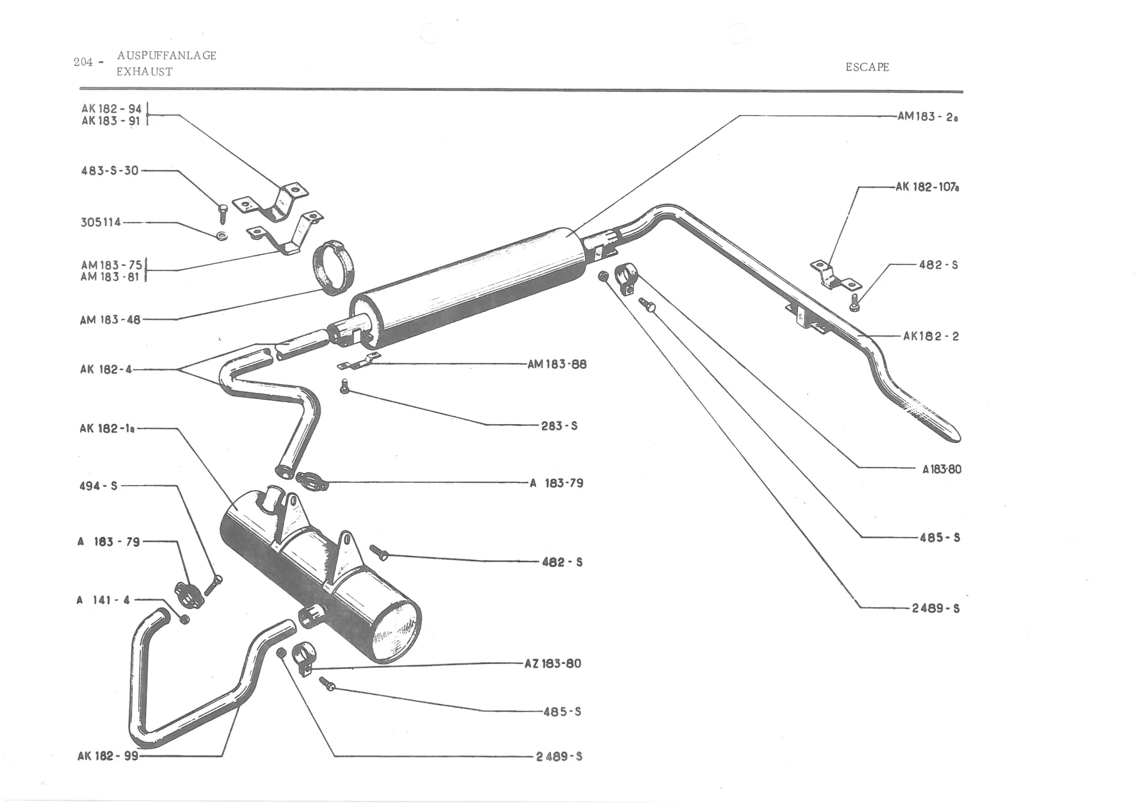 PETROL SYSTEM - TANK - PUMP - PIPING, page 285 of 647 — 486 Parts Catalogue — Ami 6