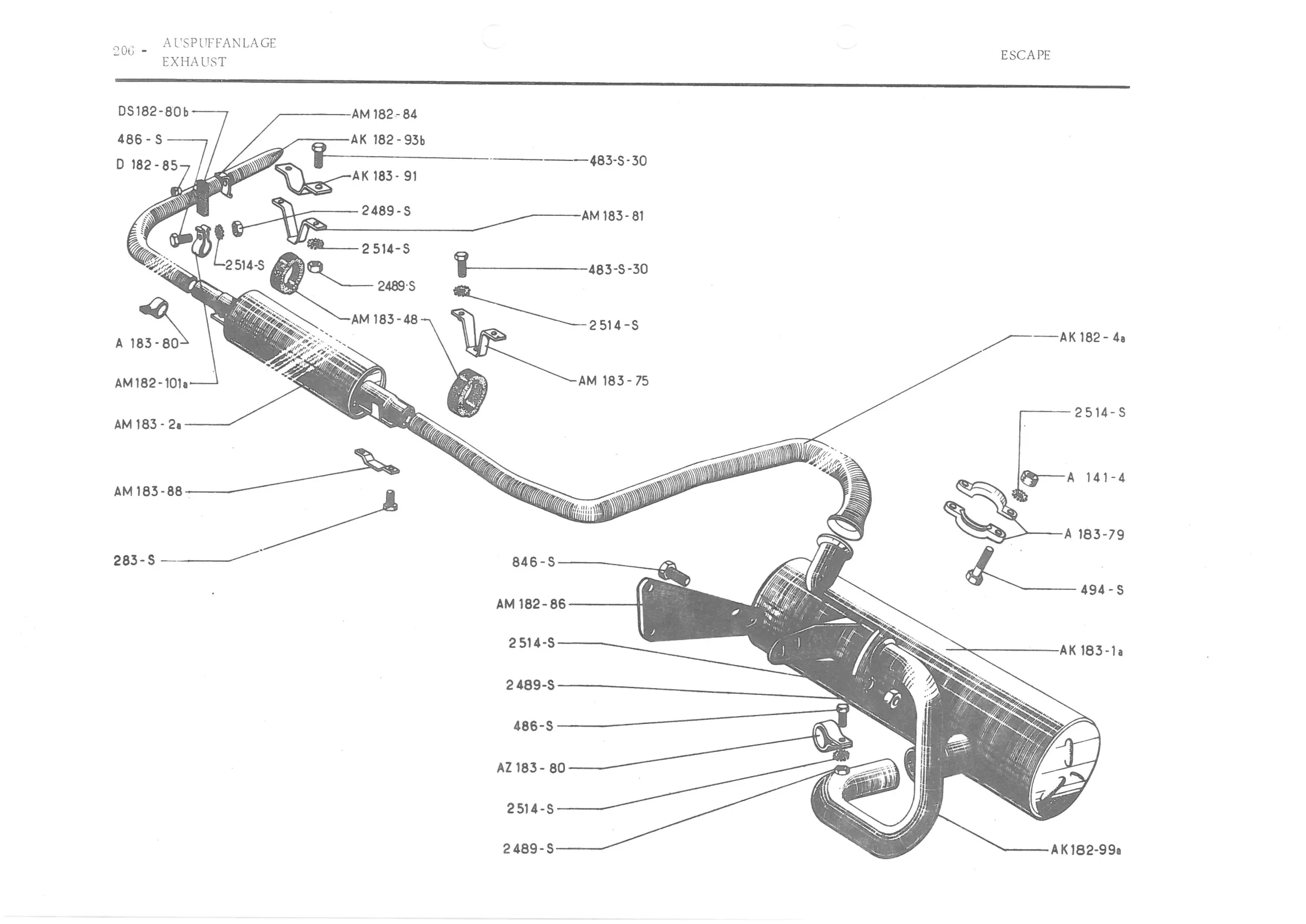 PETROL SYSTEM - TANK - PUMP - PIPING, page 287 of 647 — 486 Parts Catalogue — Ami 6