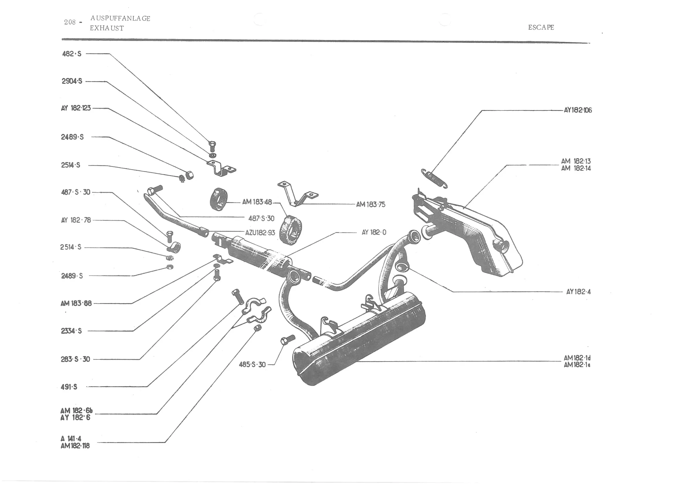 PETROL SYSTEM - TANK - PUMP - PIPING, page 289 of 647 — 486 Parts Catalogue — Ami 6