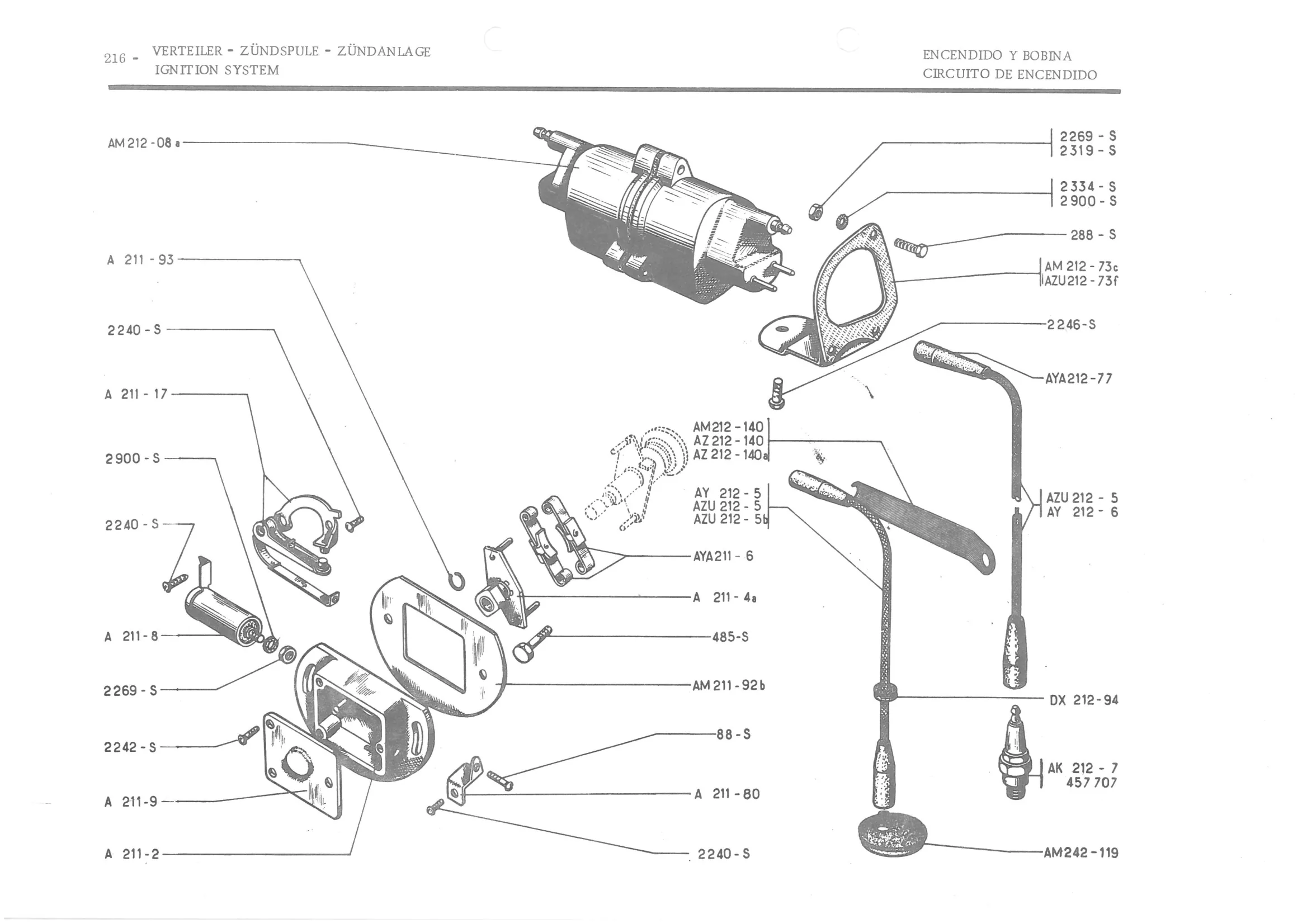 IGNITION SYSTEM, page 297 of 647 — 486 Parts Catalogue — Ami 6