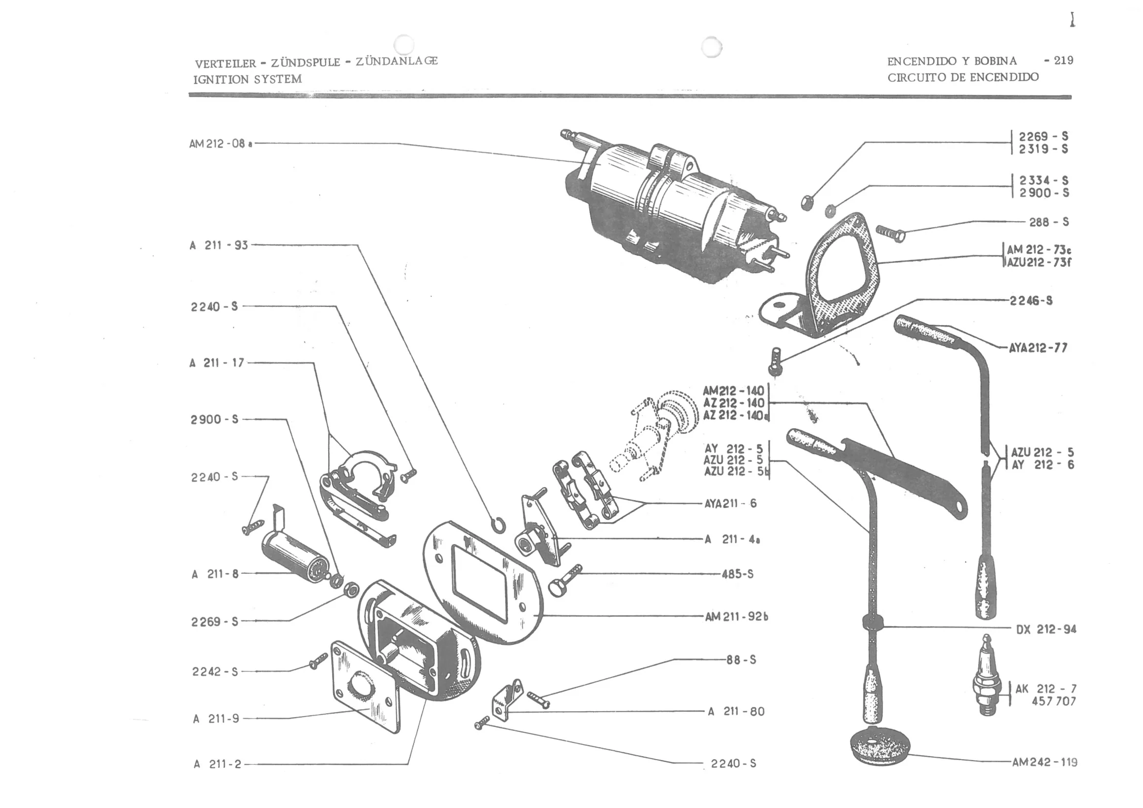 IGNITION SYSTEM, page 300 of 647 — 486 Parts Catalogue — Ami 6