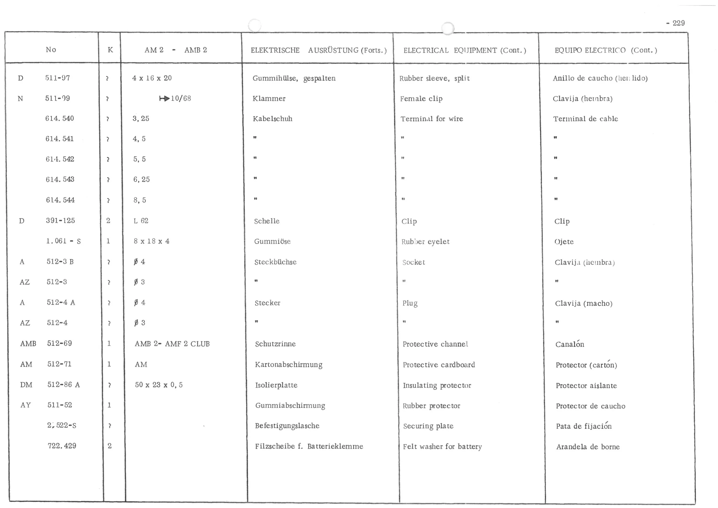 Front wiring Rear wiring, page 310 of 647 — 486 Parts Catalogue — Ami 6
