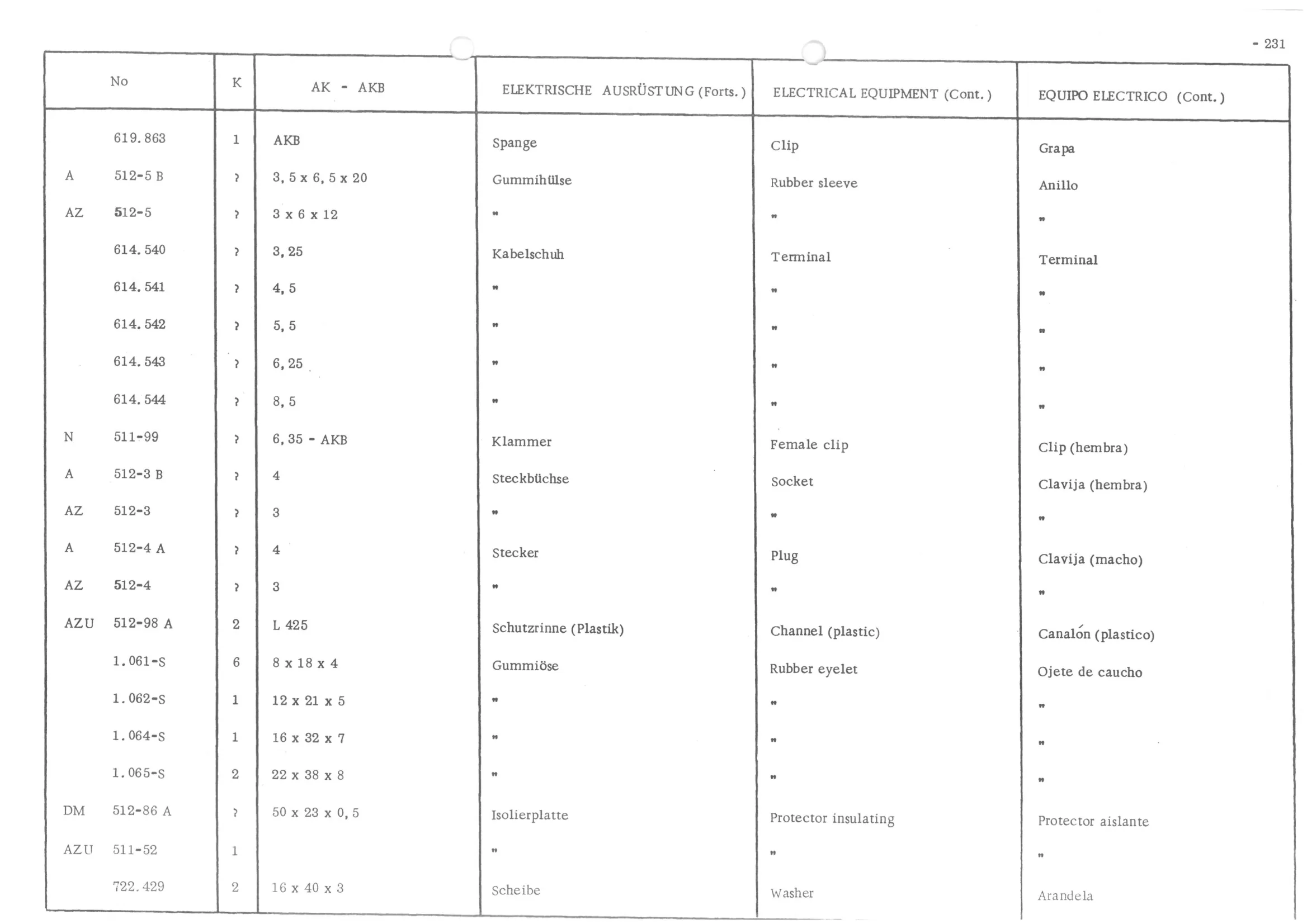 Front wiring Rear wiring, page 312 of 647 — 486 Parts Catalogue — Ami 6