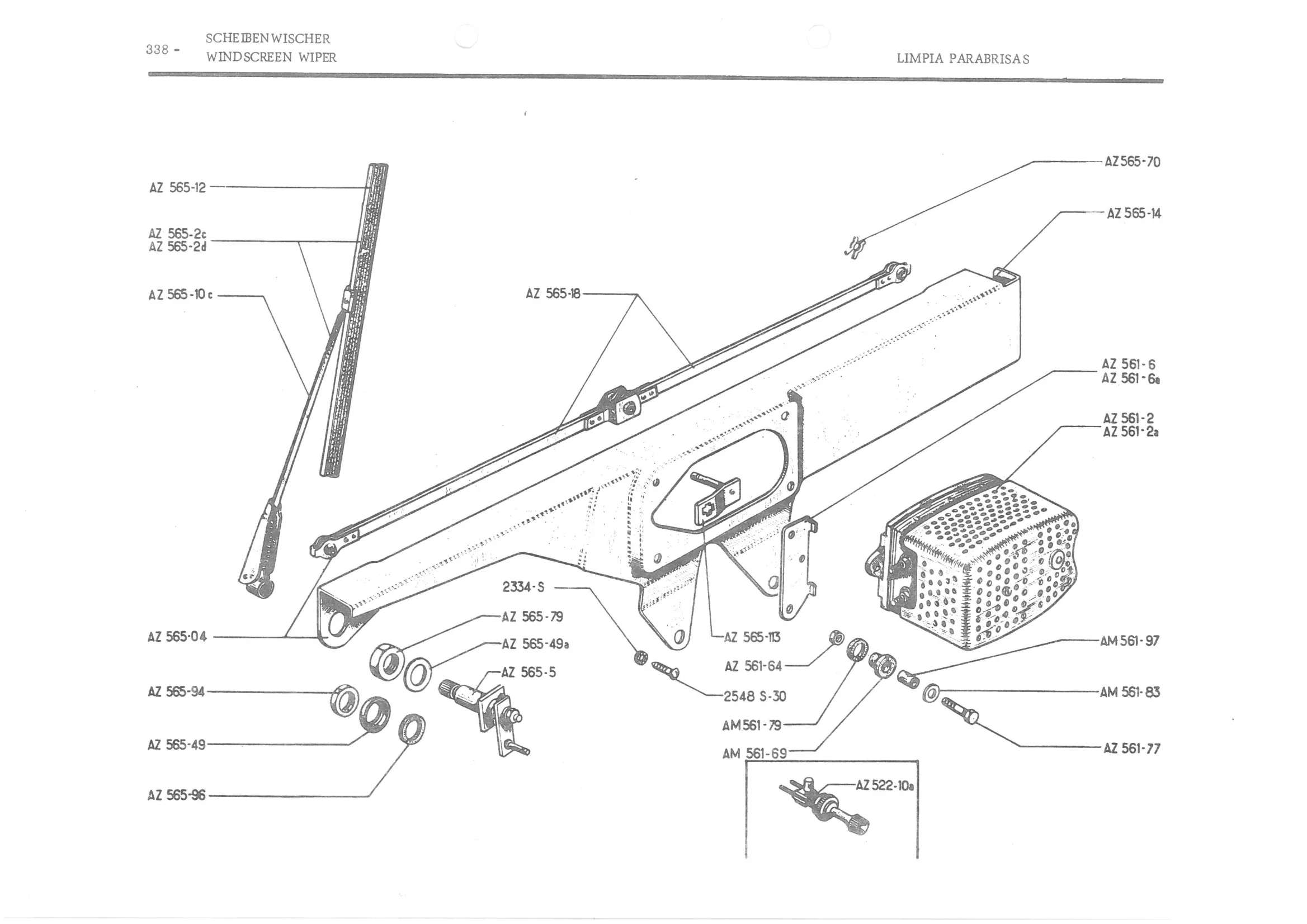 WINDSCREEN WIPER, page 418 of 647 — 486 Parts Catalogue — Ami 6